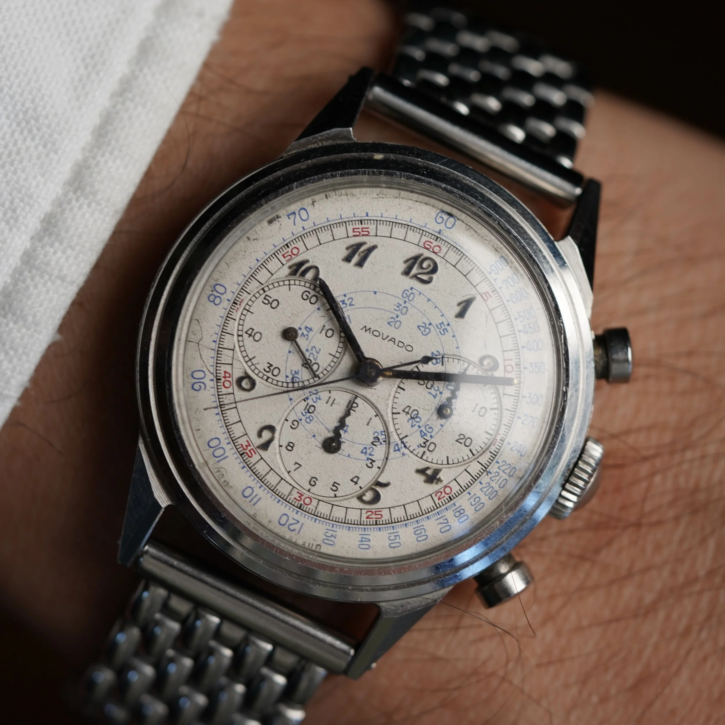 Movado Breguet Numerals M95 Chronograph Unpolished