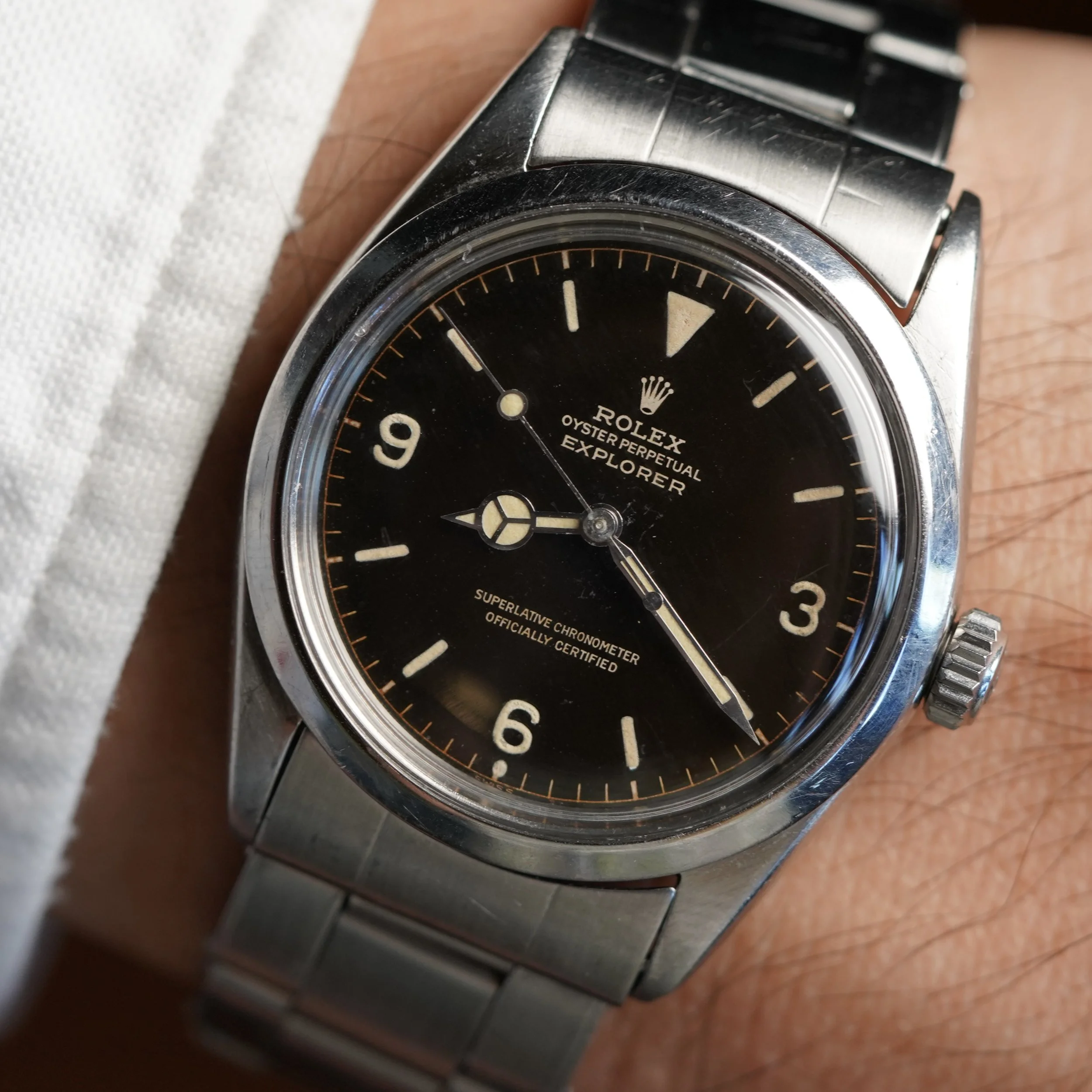 Rolex Exclamation Gilt Dial Explorer Ref 1016