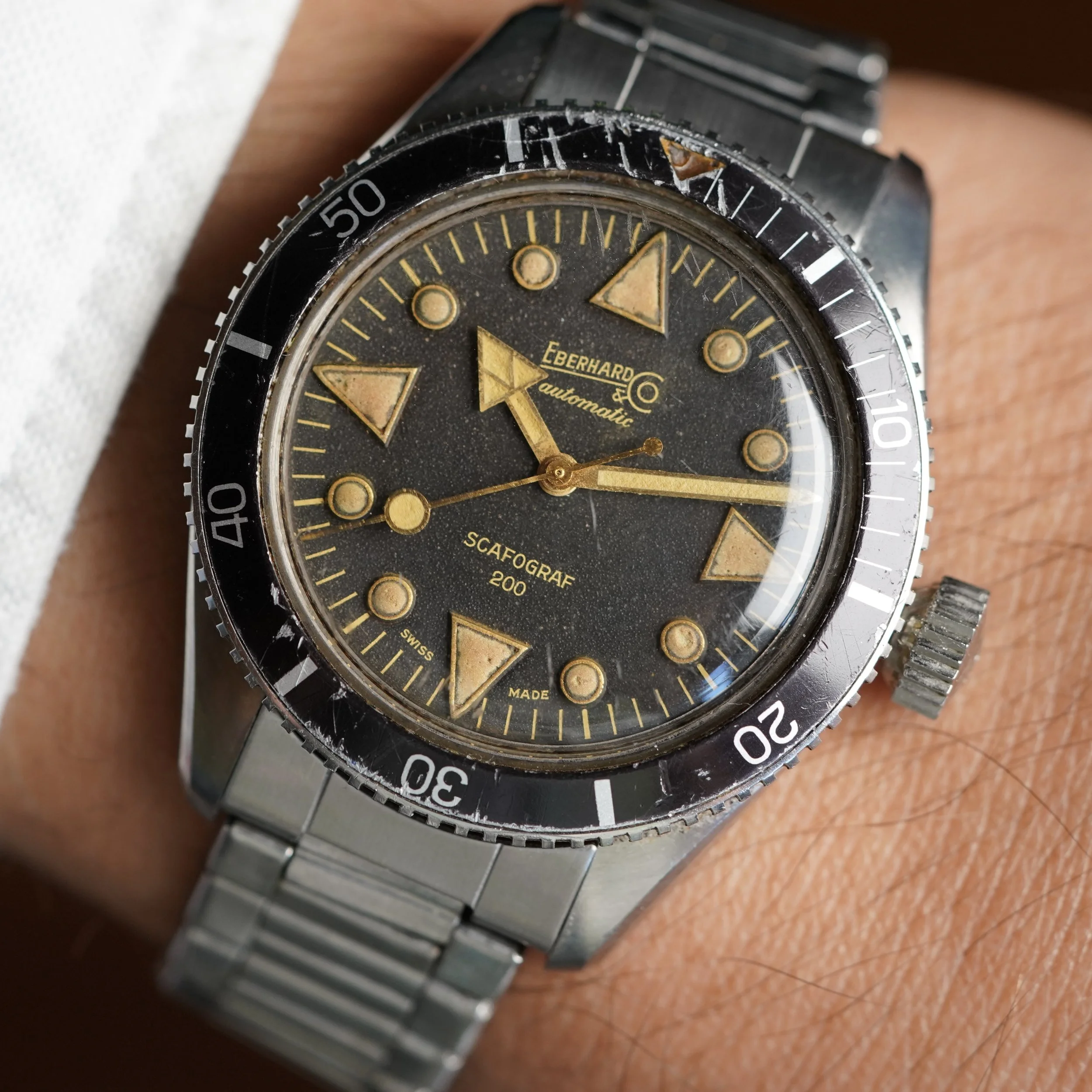 Eberhard Scafograf 200 Unpolished w/ Box