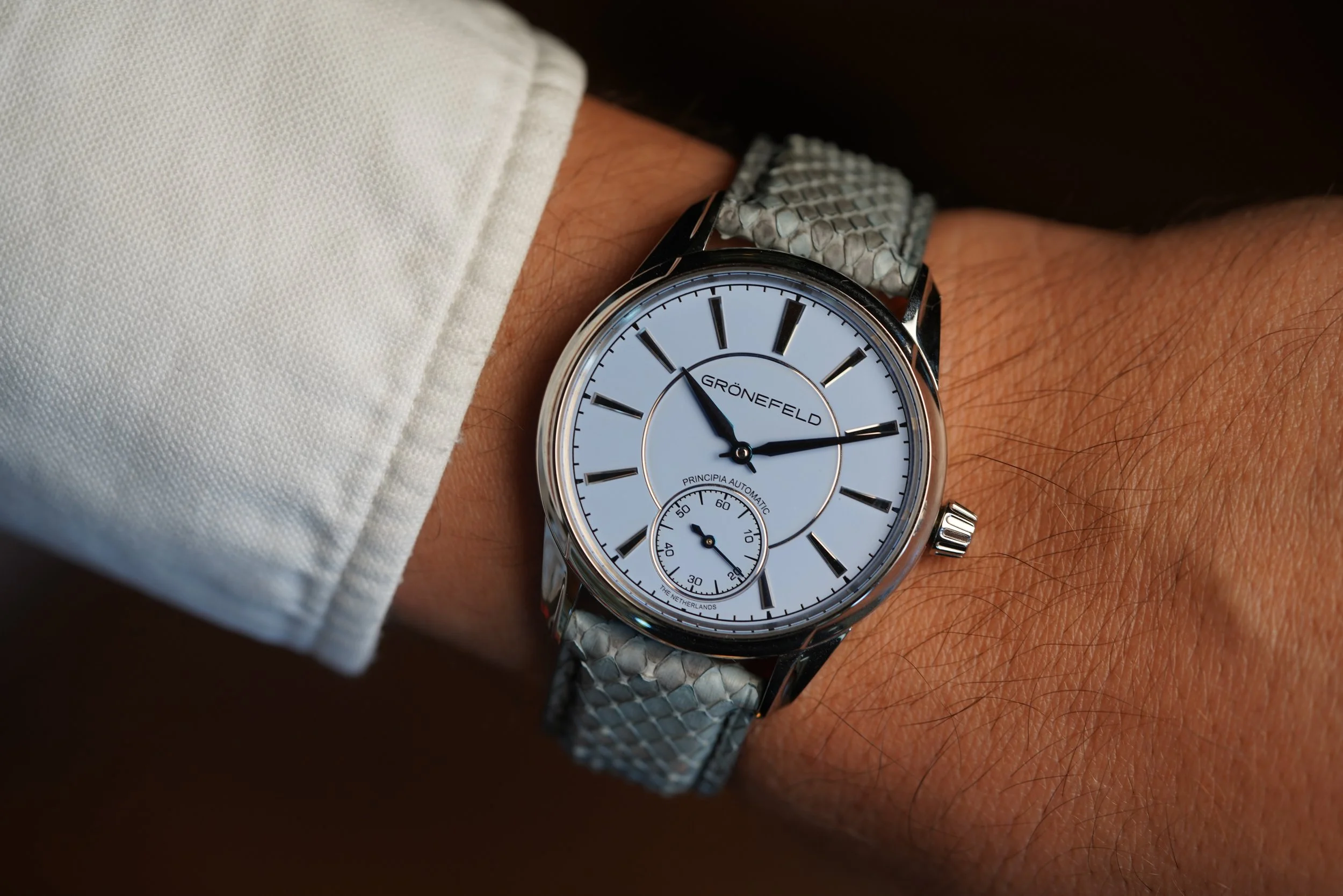 Grönefeld 1941 Principia Automatic w/ Blue Dial in Stainless Steel