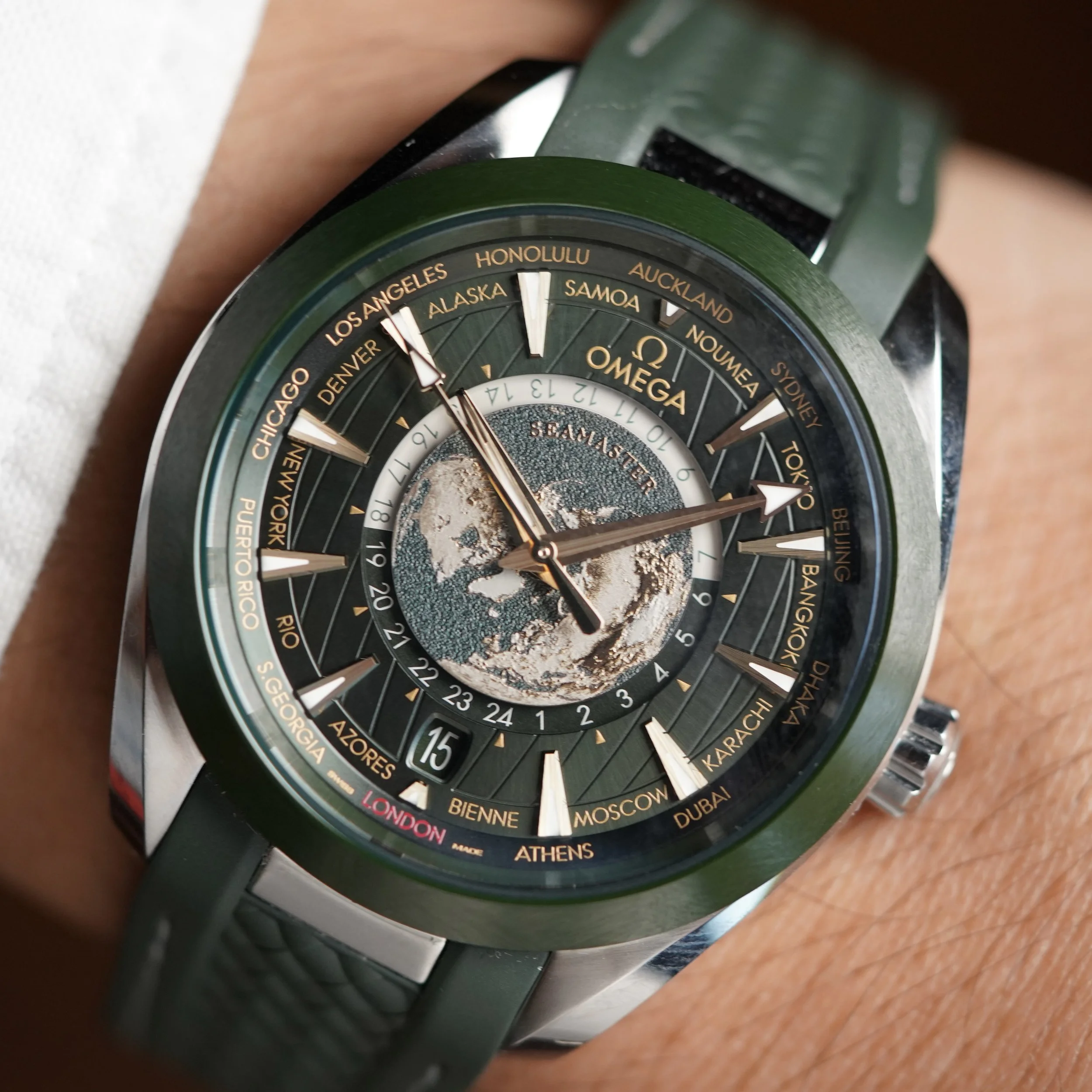 OMEGA Seamaster Aqua Terra World Timer Ref. 220.32.43.22.10.001 Full Set Brand New