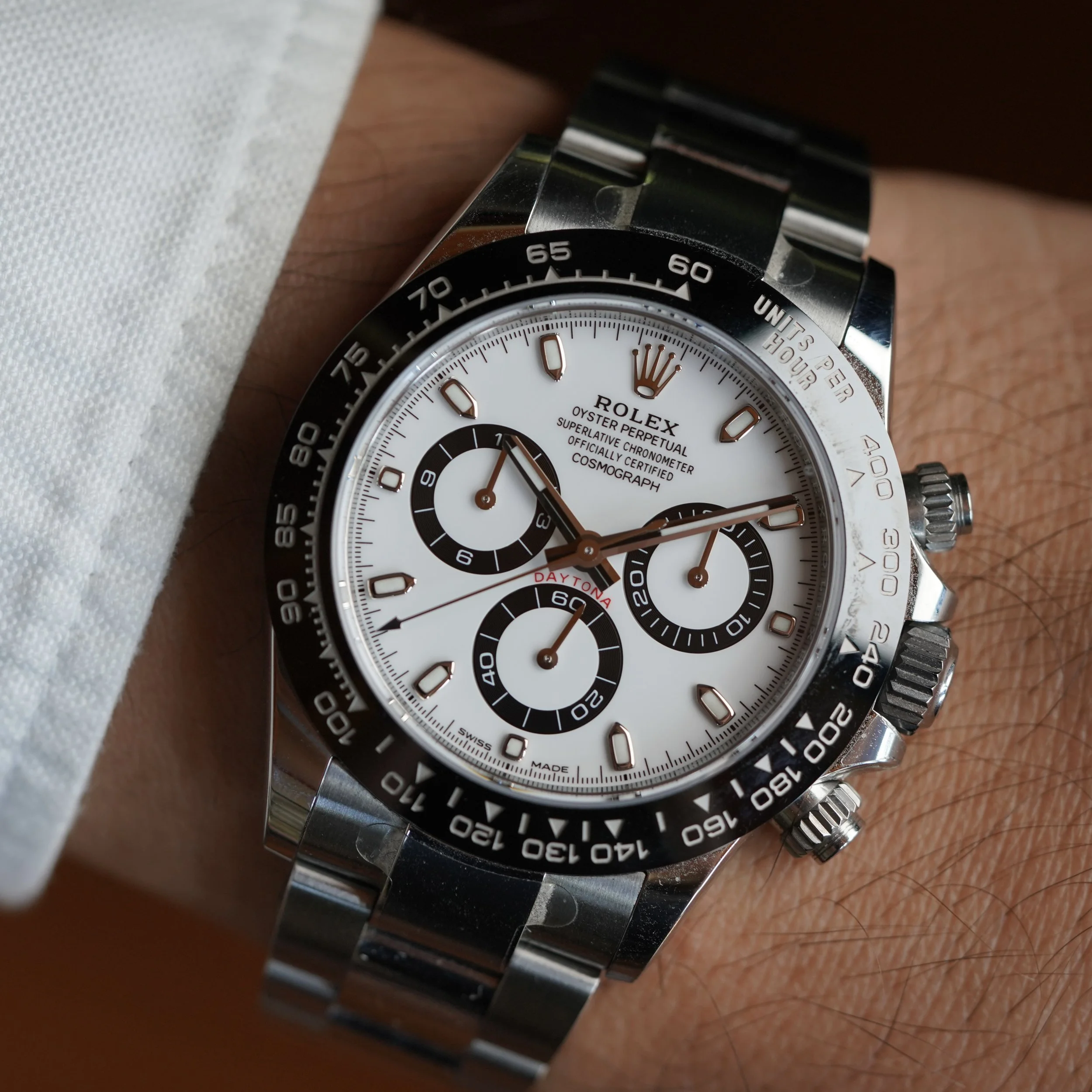 Rolex Daytona Ref. 116500LN White Dial Full Set Unpolished