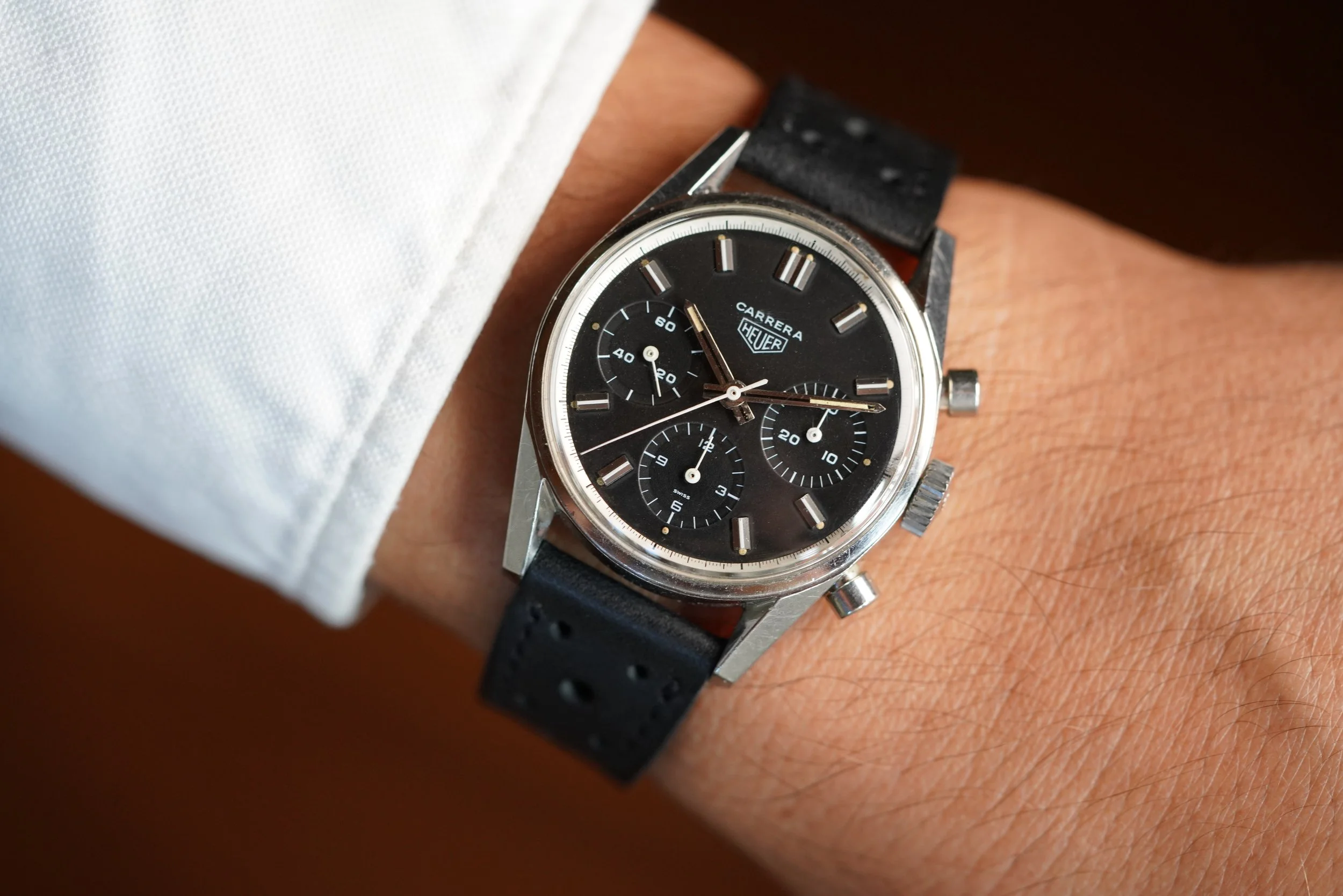 Heuer Carrera 2447N Unpolished — Wind Vintage