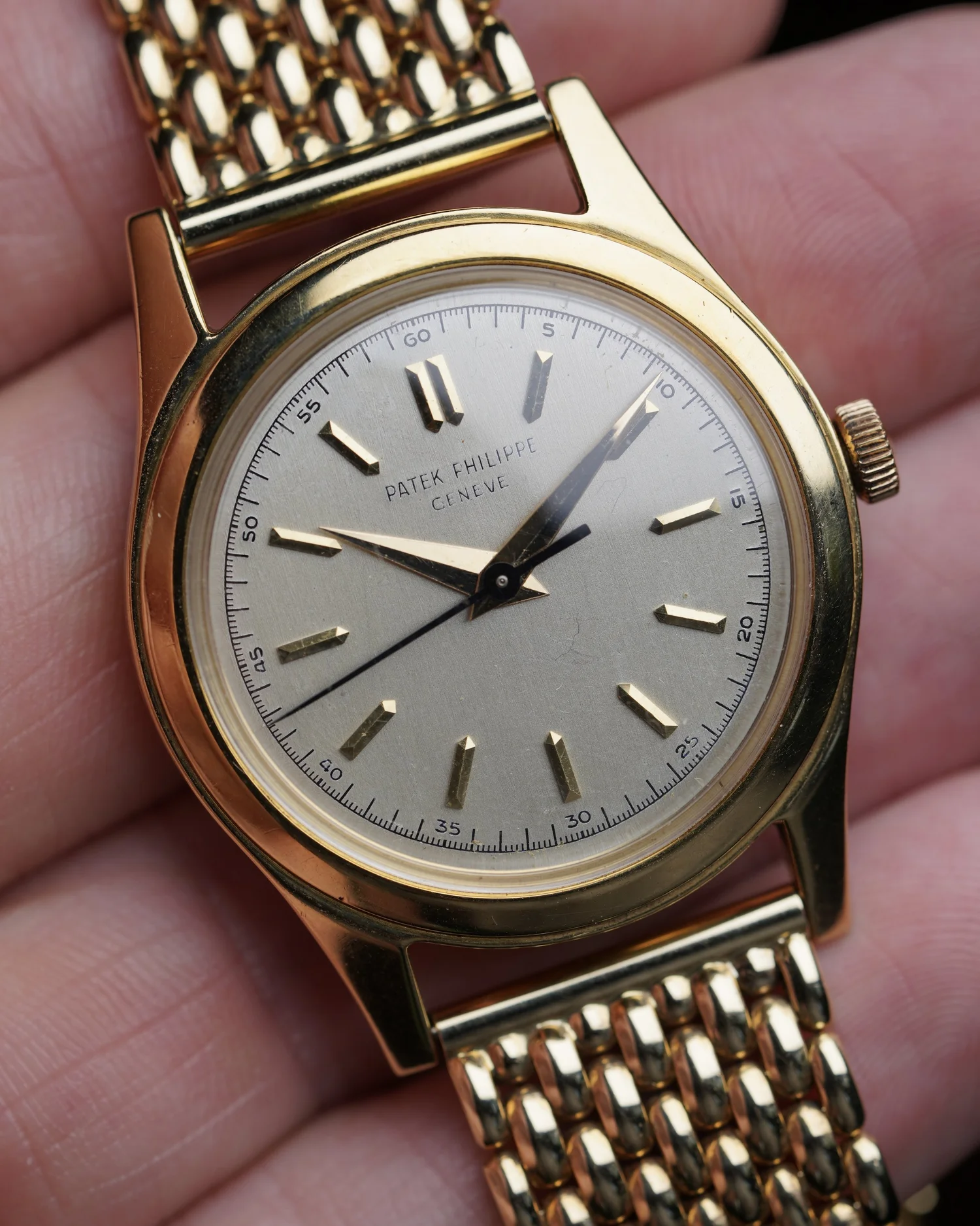 Patek Philippe Reference 2483 in 18K YG on Beads of Rice Bracelet ...