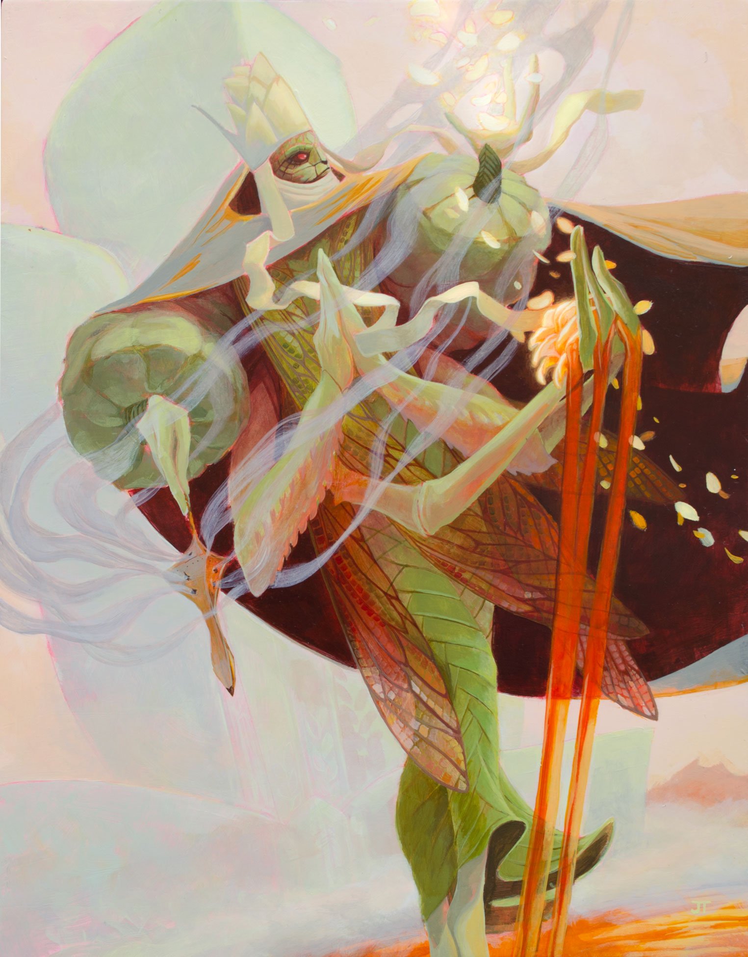 High Priestess of the Heartland
2026, acrylic and colored pencil on panel
11x14 - available at Hive Gallery LA