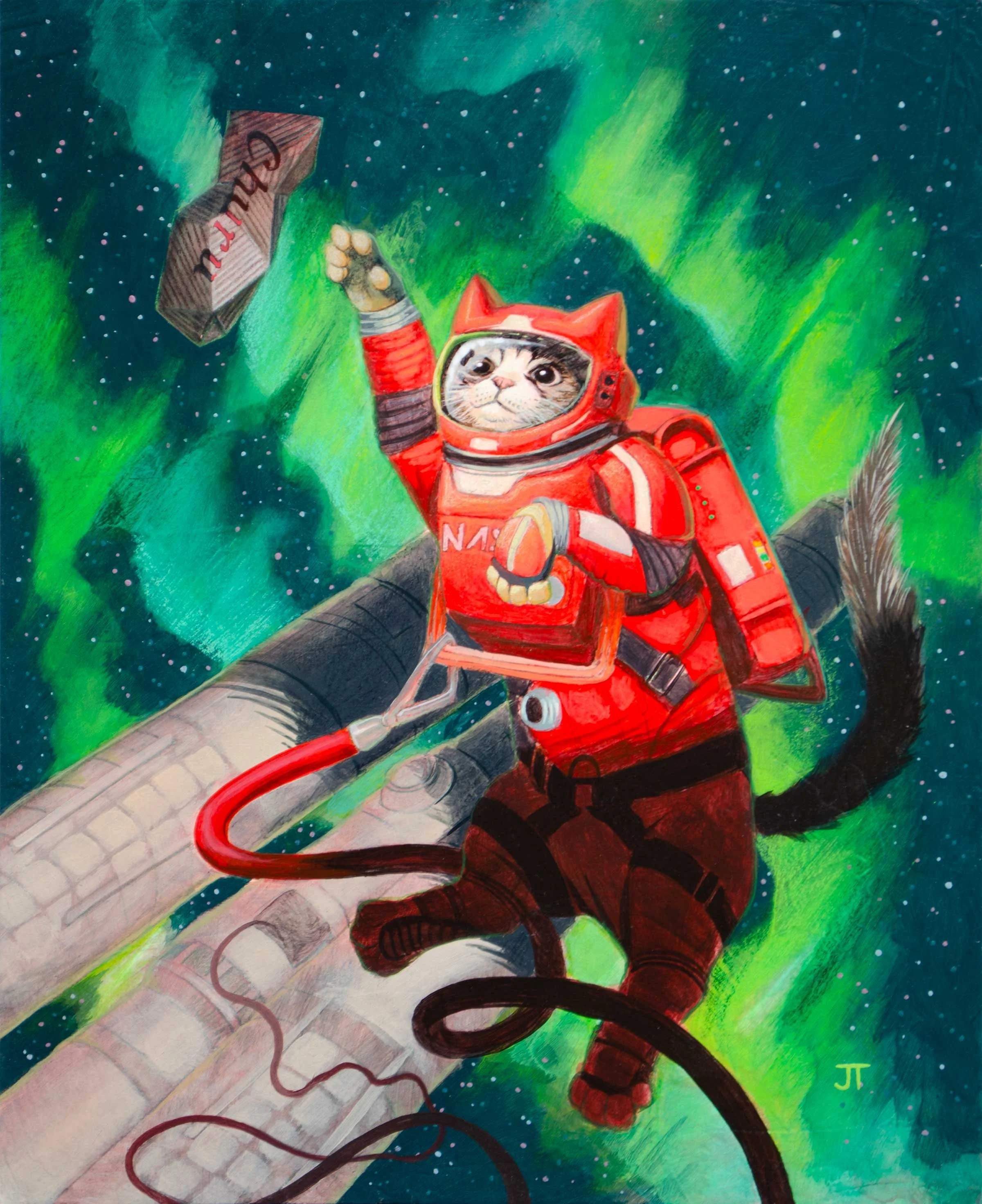 Hail Meowry
2026, acrylic and colored pencil on panel
8x10 - available at Poetic Tiger Gallery