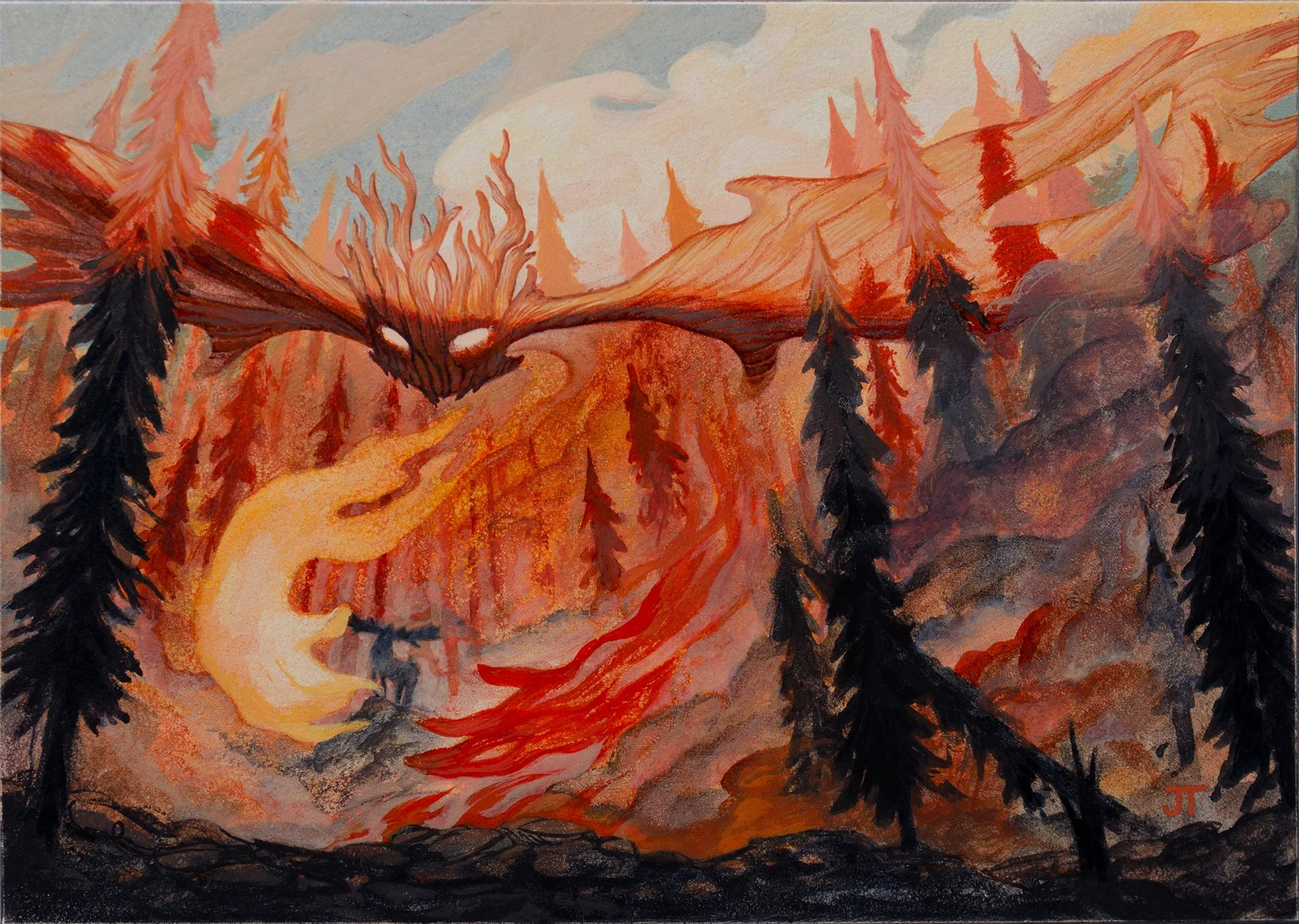 A Way Out
2026, acrylic, colored pencil, and gouache on panel
5x7 - available at Modern Eden Gallery