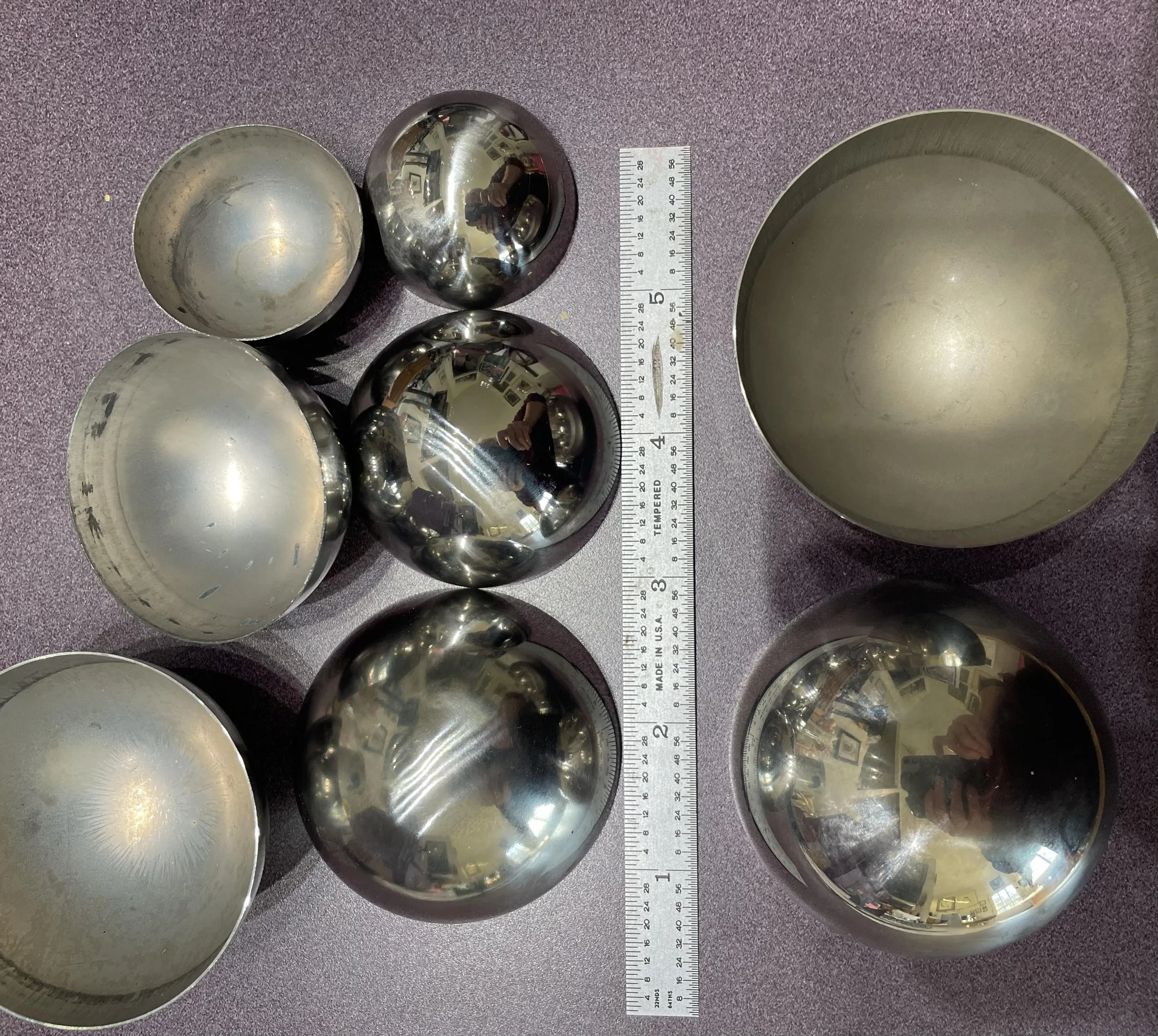 Steel hemispheres