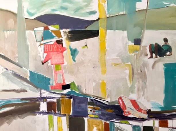Roy's Cafe Mixed media on Canvas 150 x 110 - SOLD
