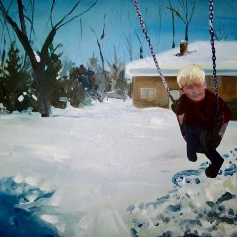 January Oil on board 60 x 45
