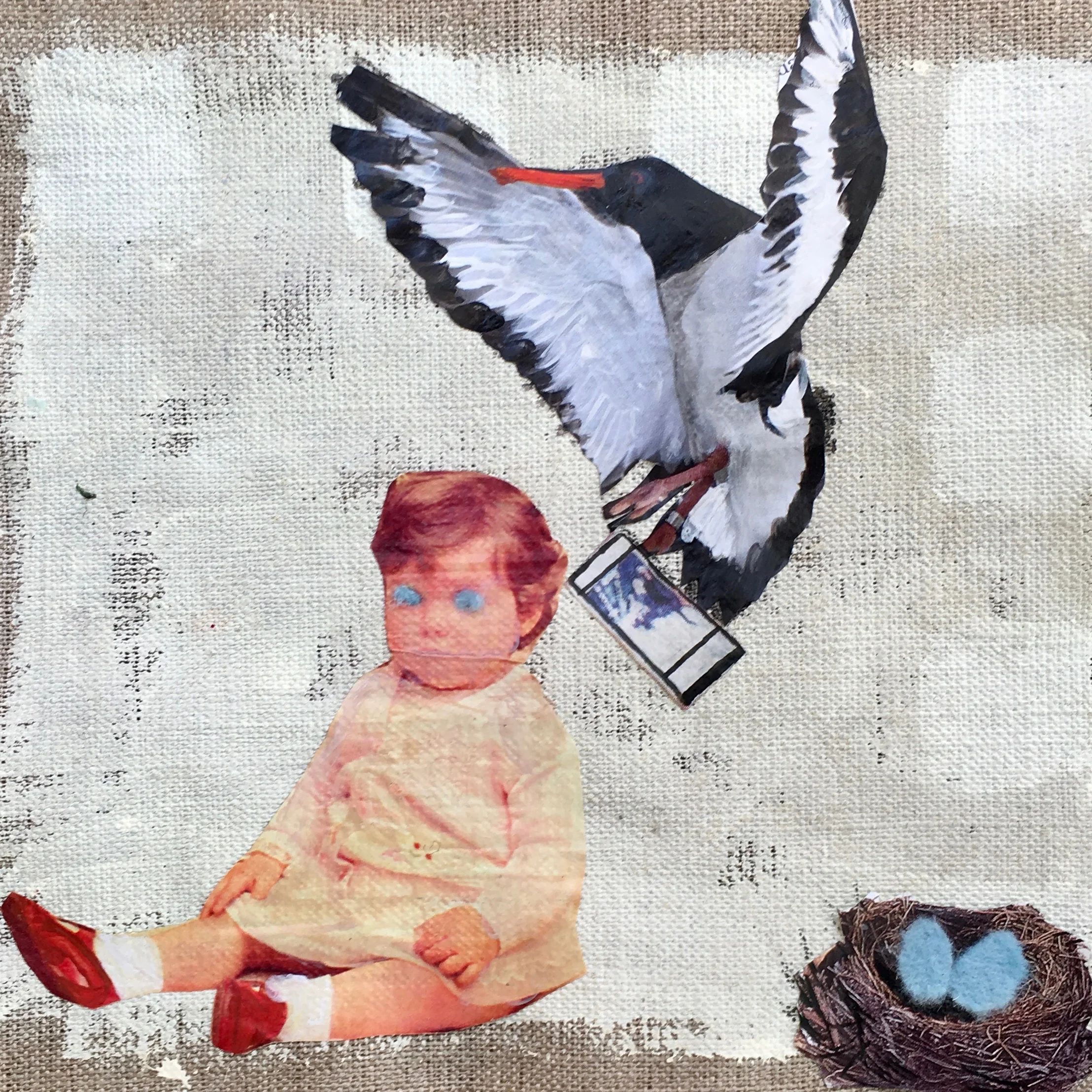 Behind You Mixed media on canvas