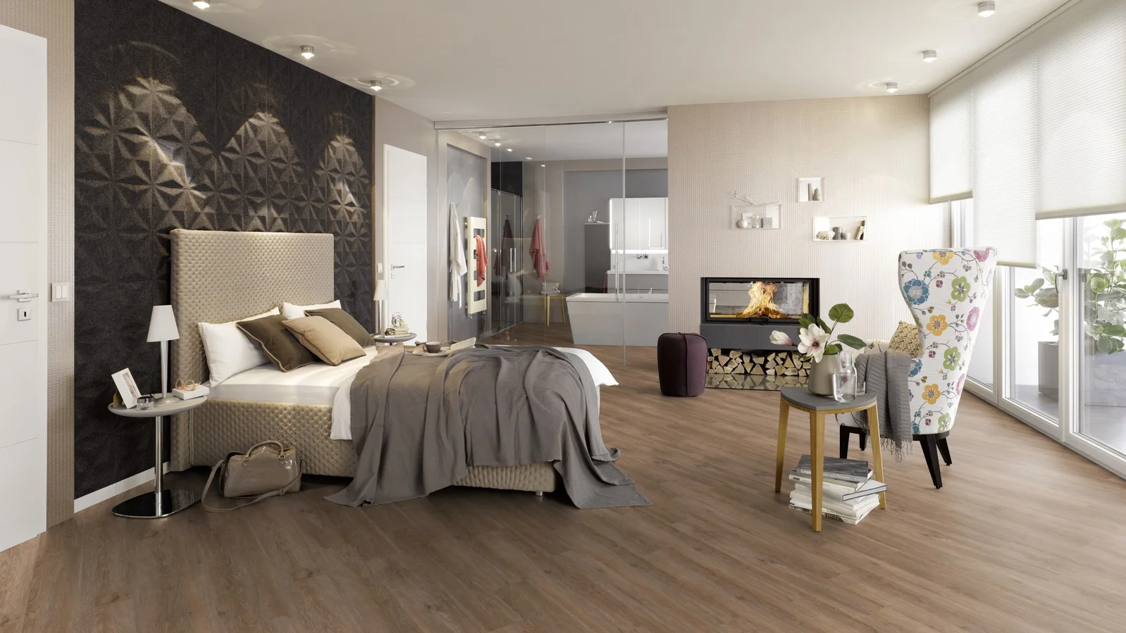 Vinylplank i designet PW-3065-30 for bruk i bolig.