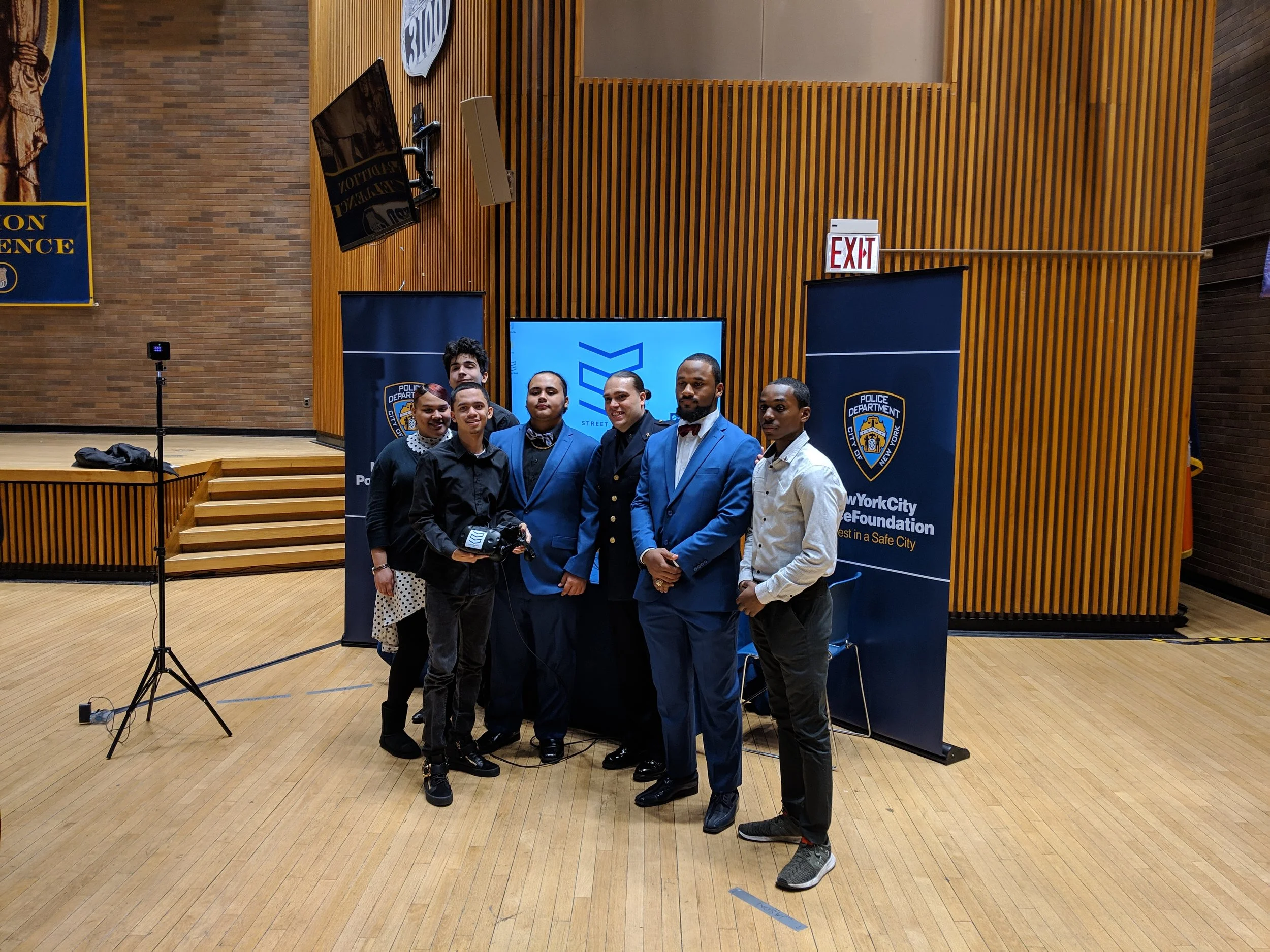 Student and Officer callaborators at the New York City Police Foundation "Options" program unveiling