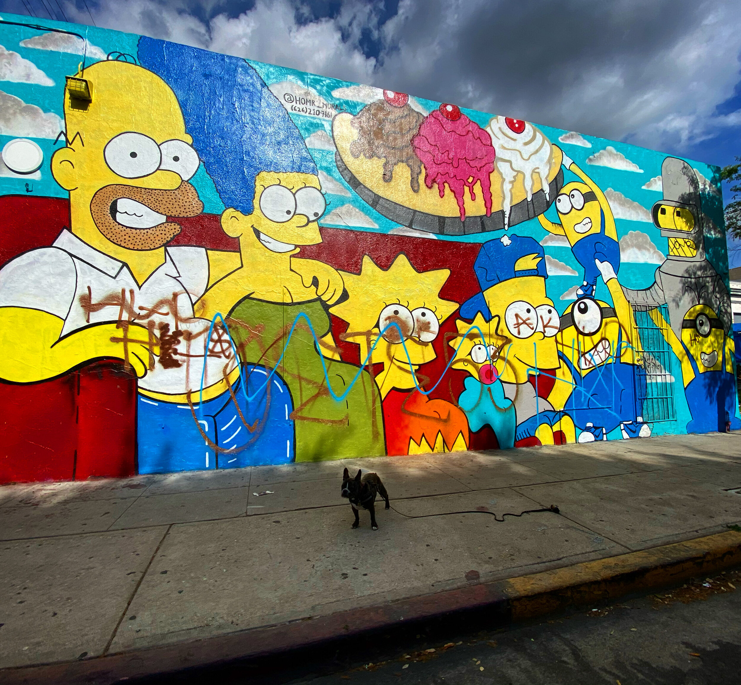 Simpsons Wall in Highland Park