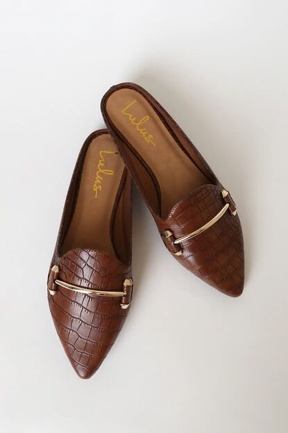 Lulu's Brown Crocodile Loafers (Copy)