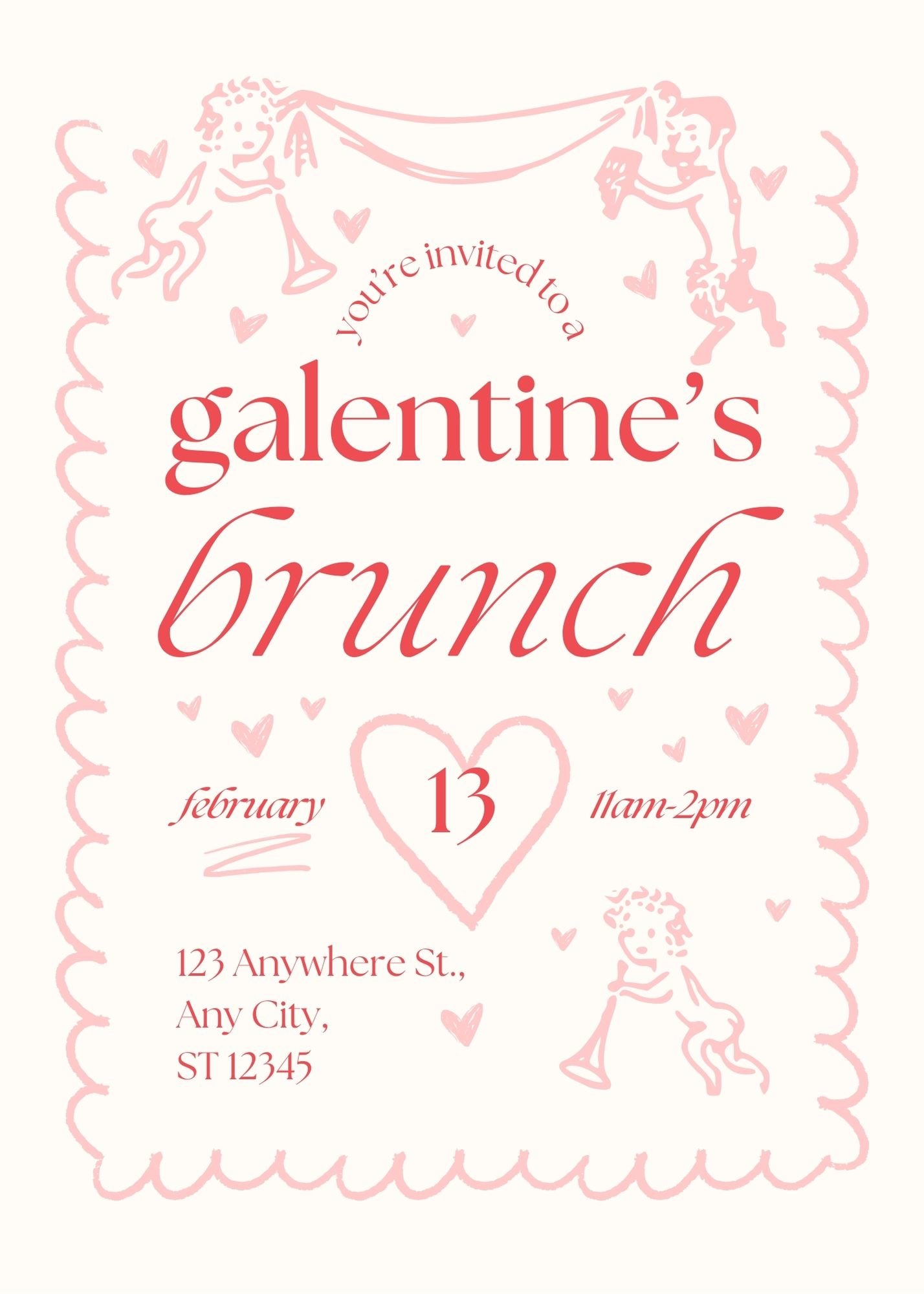 Pink & White Cherub Galentine's Day Brunch Party Invitation.jpg