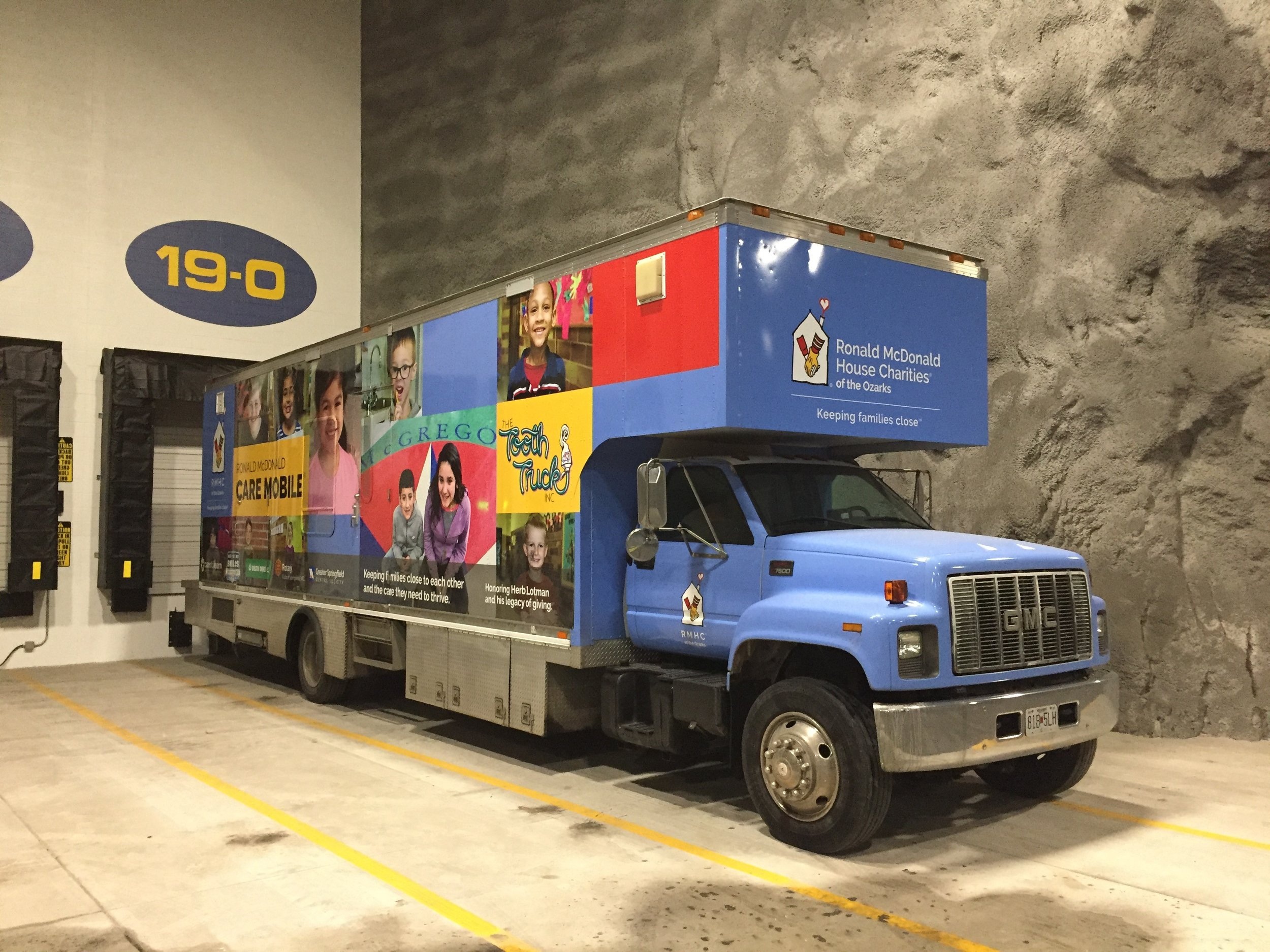  The Ronald McDonald House Tooth Truck, which has provided free dental care to over 24,000 children in the Ozarks, spends cold nights inside Springfield Underground to keep the engine warm and enable them to keep to their busy schedule serving our ar