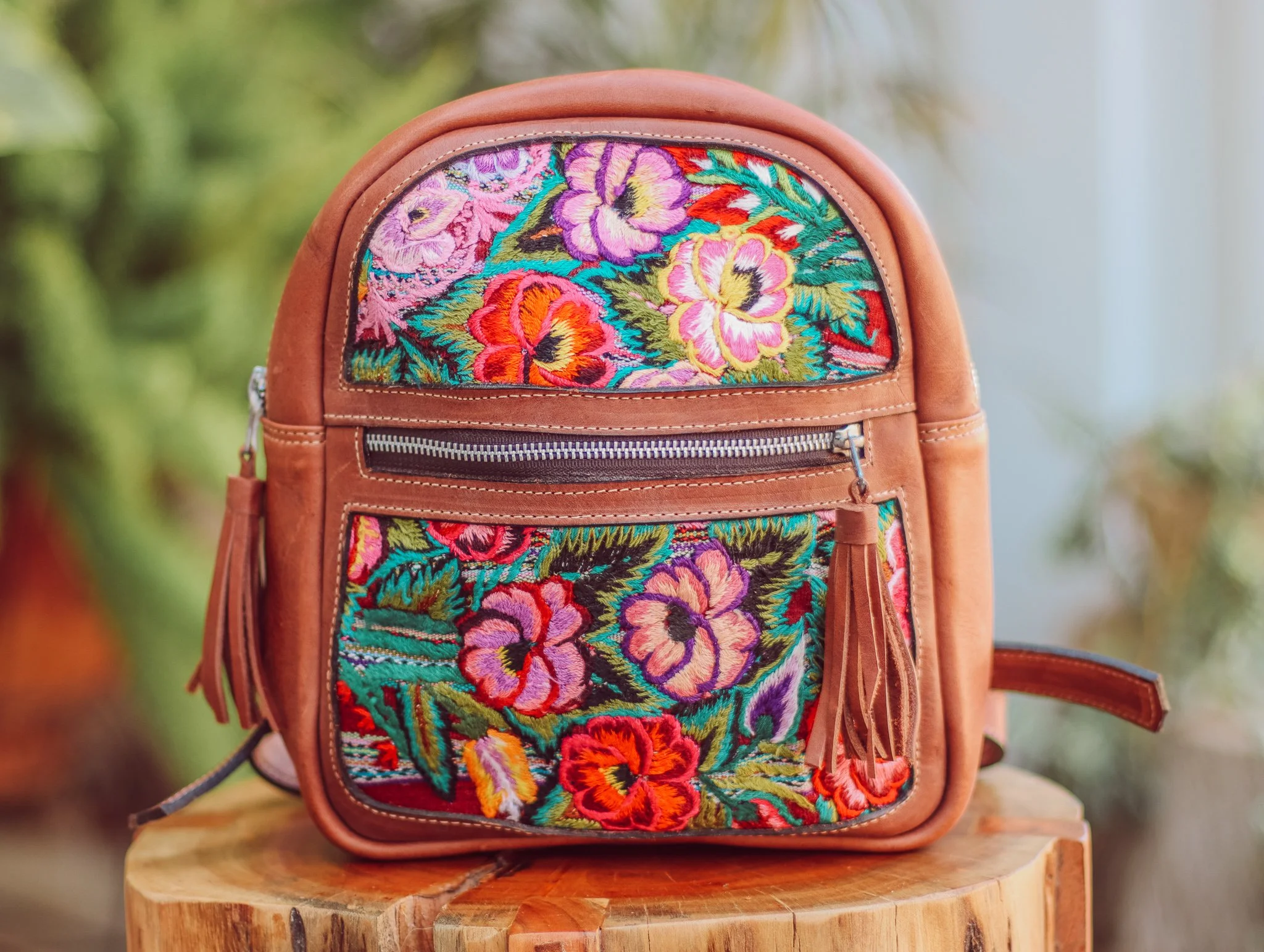 Huipil Backpack – Handmade with Vintage Mayan Textiles 
