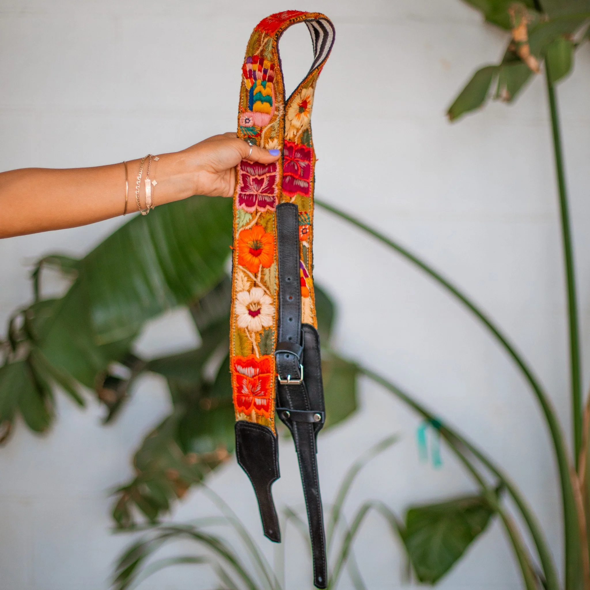 Embroidered Guitar Strap - No. 316