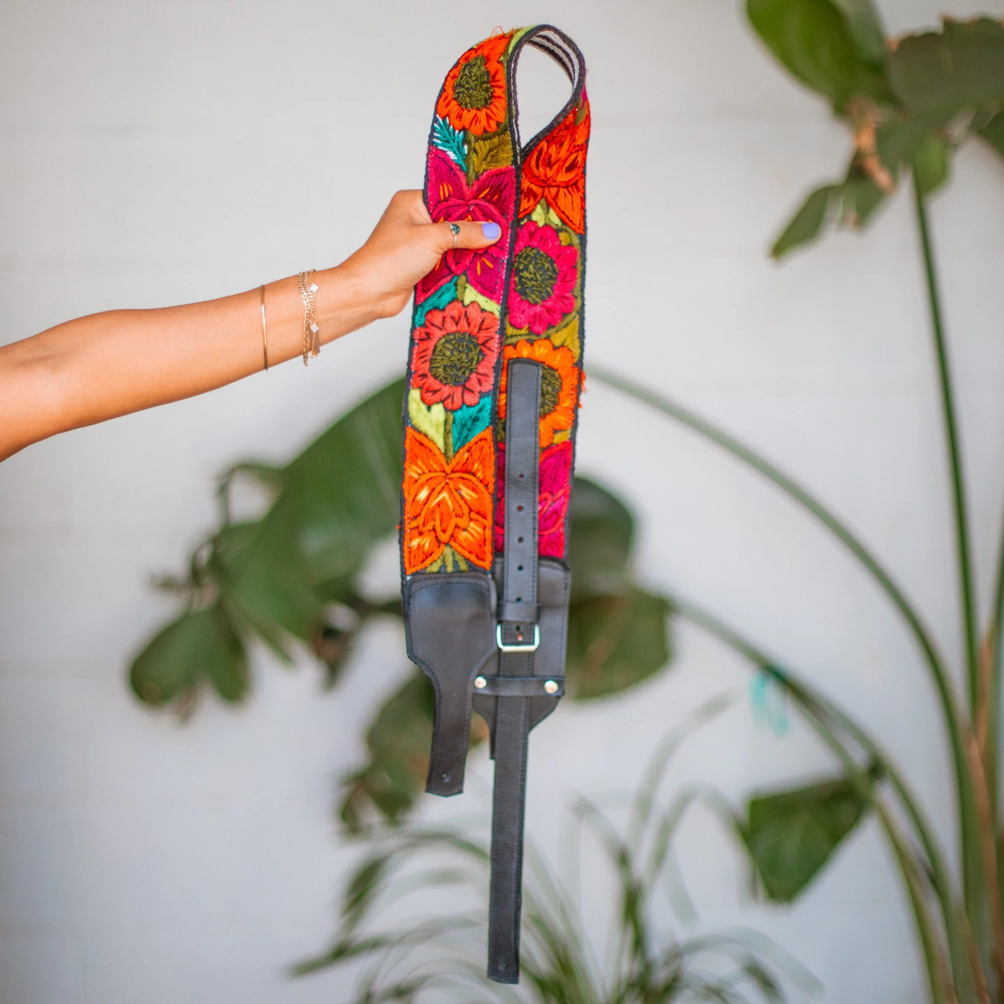 Embroidered Guitar Strap - No. 314