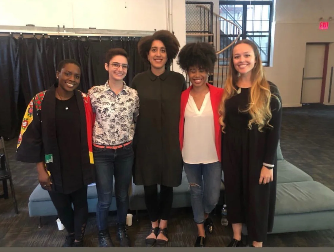 Our panelists and moderator from left to right: Seyi Adeyinka, Tt King, Marissa Moore, Kenya Crawford, and Tara Tonini.