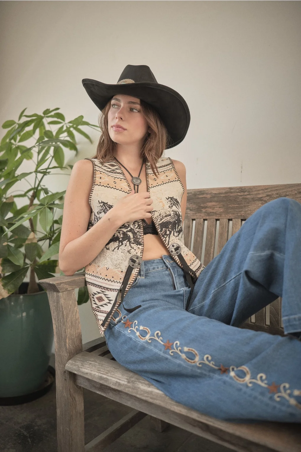 Western Horse Tapestry Vest.webp