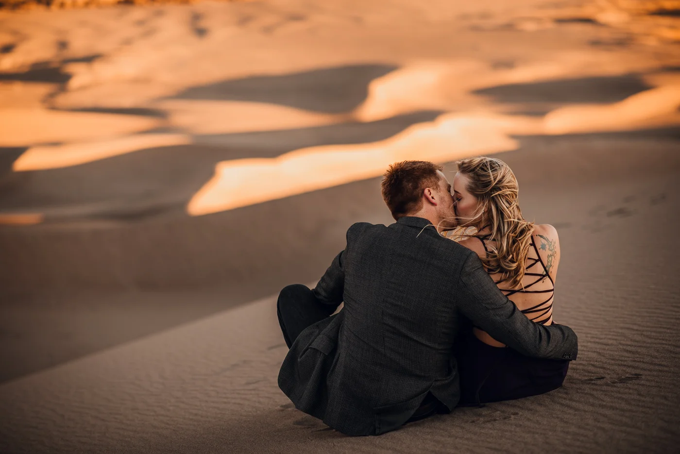 Great Sand Dunes Engagement Session PHOCO Photographer Colorado Flowy Dress Dark Moody-2.jpg