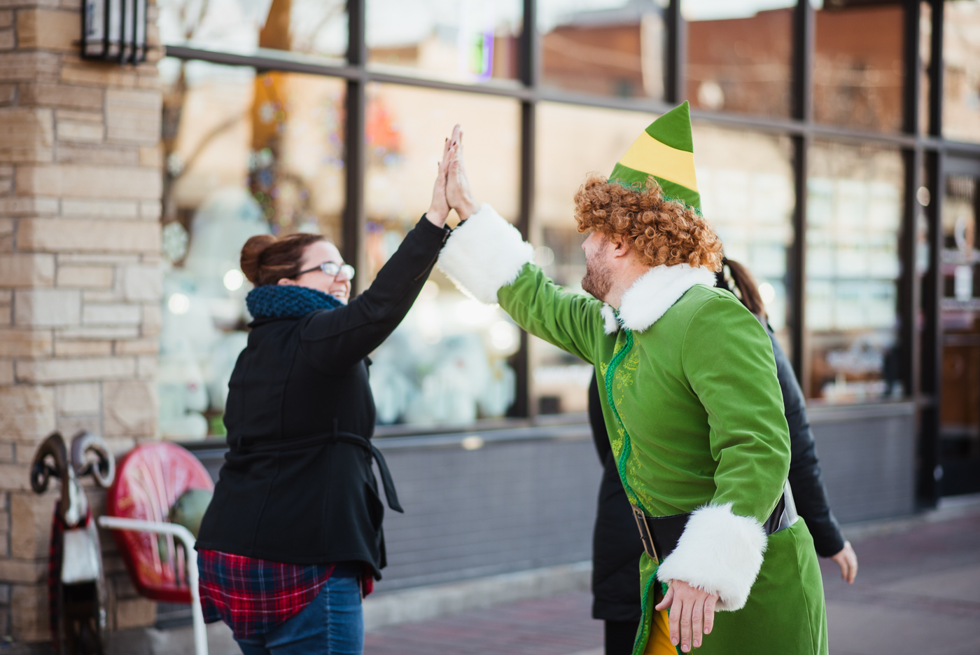 PHOCO Christmas Card Colorado Old Town Fort Collins Photographer Buddy the Elf BTS-5.jpg