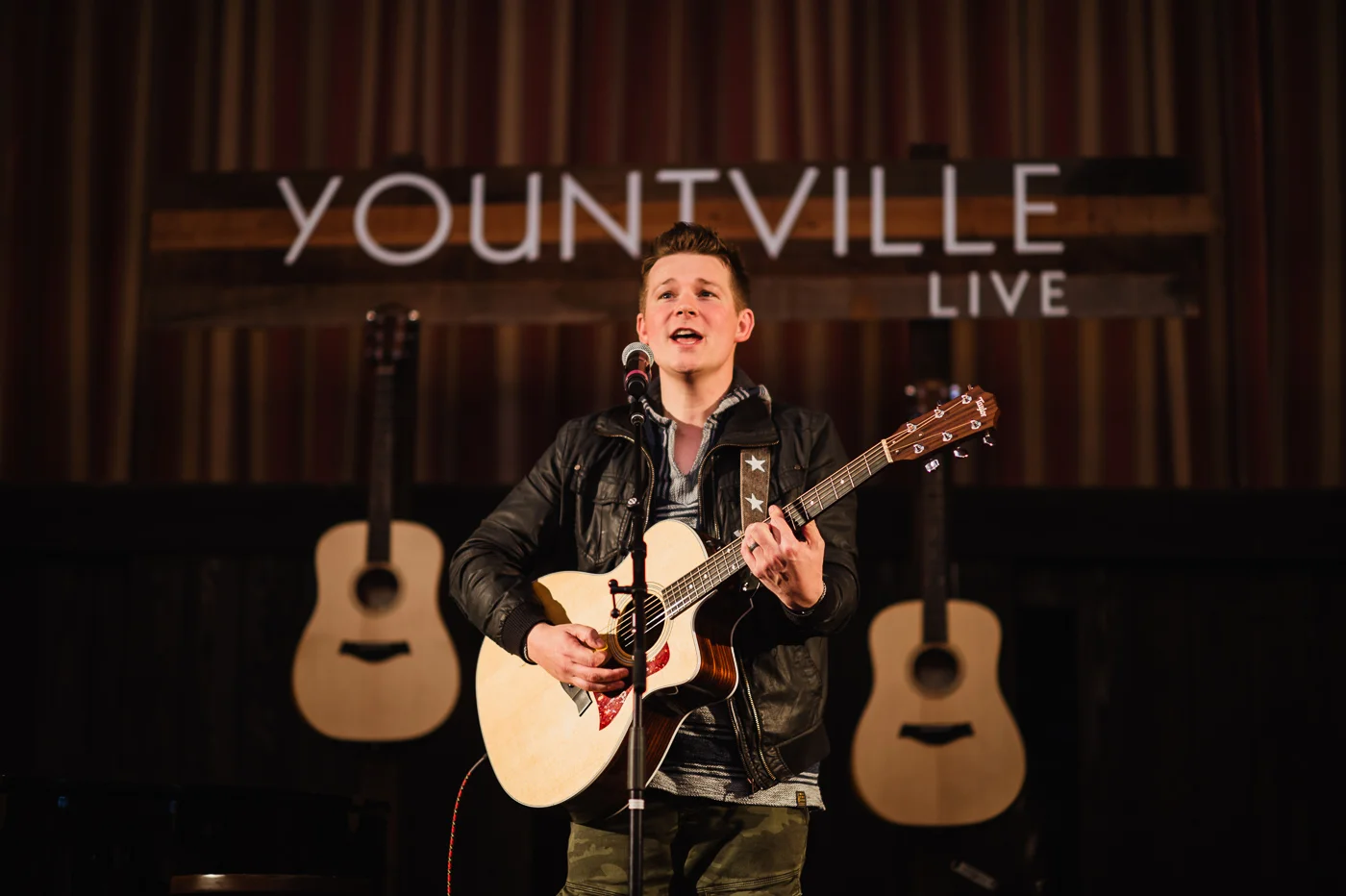 Cash Campbell performs in the Barrel Room on Saturday afternoon.