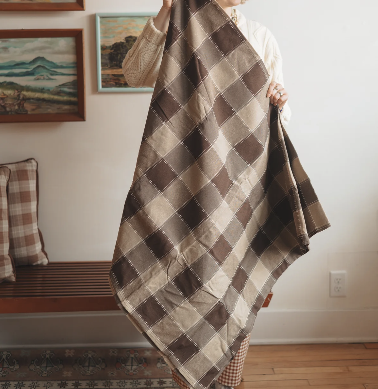 Plaid Table Cloth $60