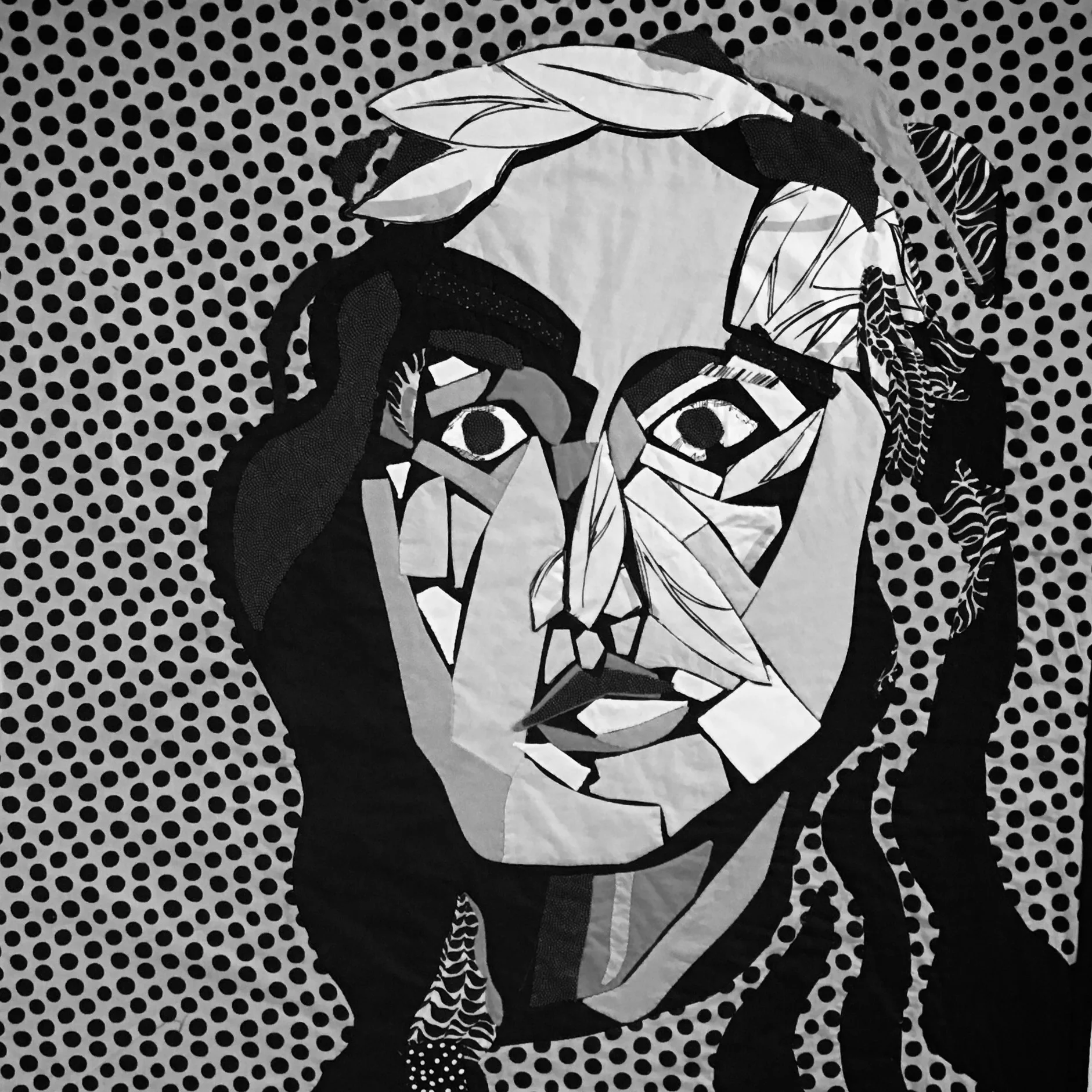 L.H.O.O.Q. (Let Her Object Outside Quilt), detail