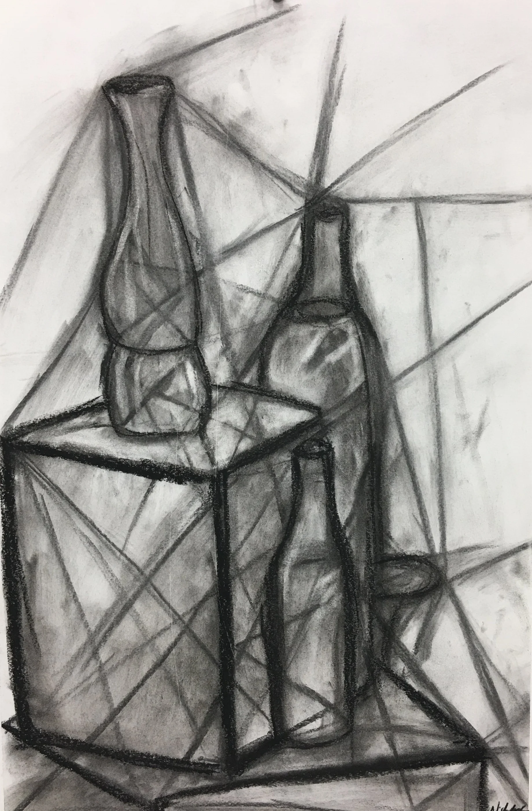 Still Life Mapping with Charcoal