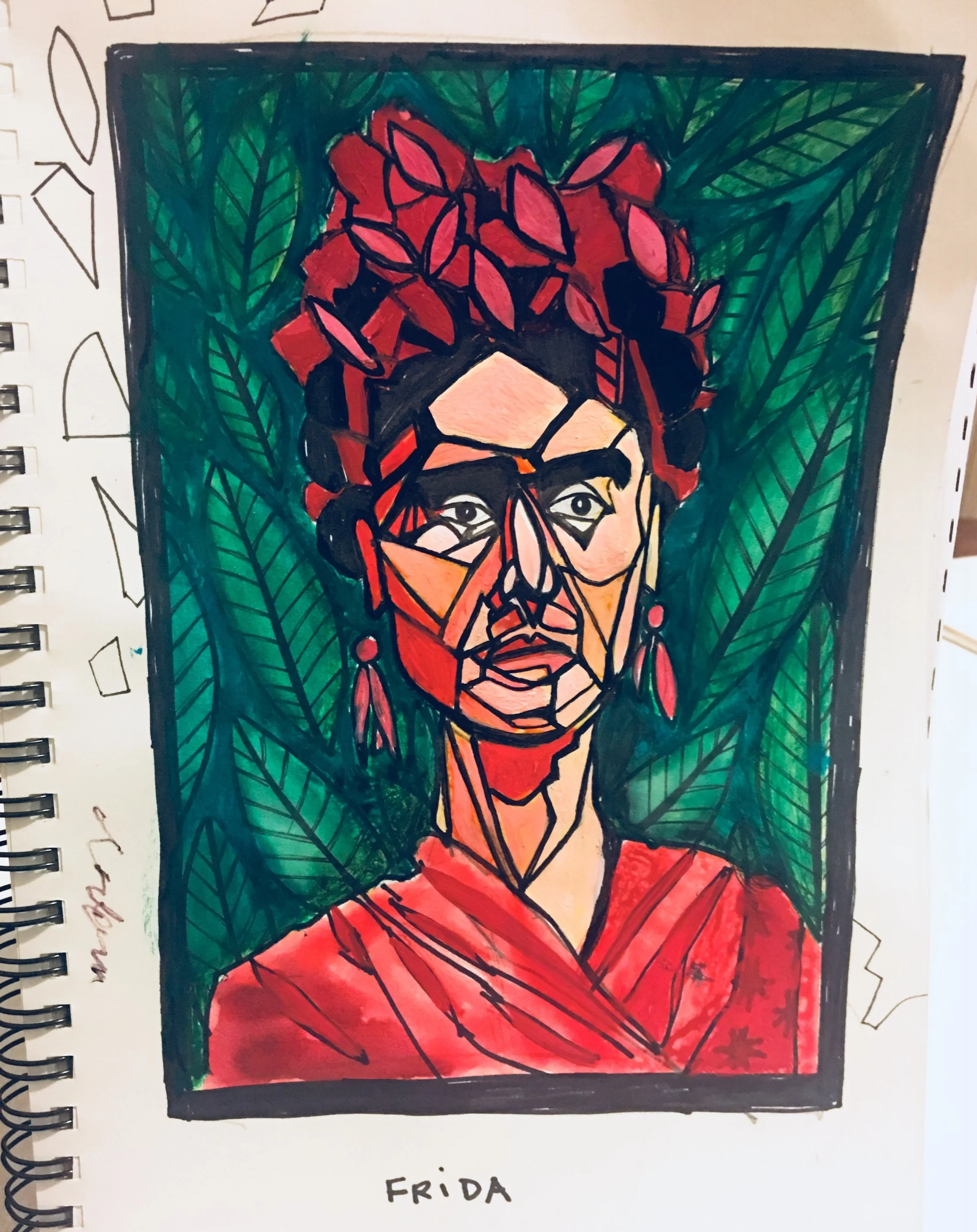 Frida Quilt Sketch