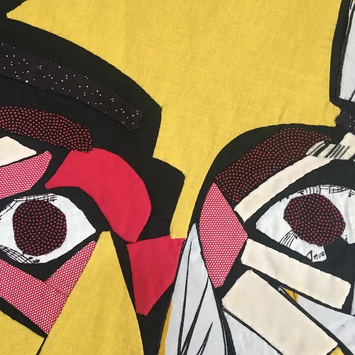 Let Her Object Outside Quilt, detail