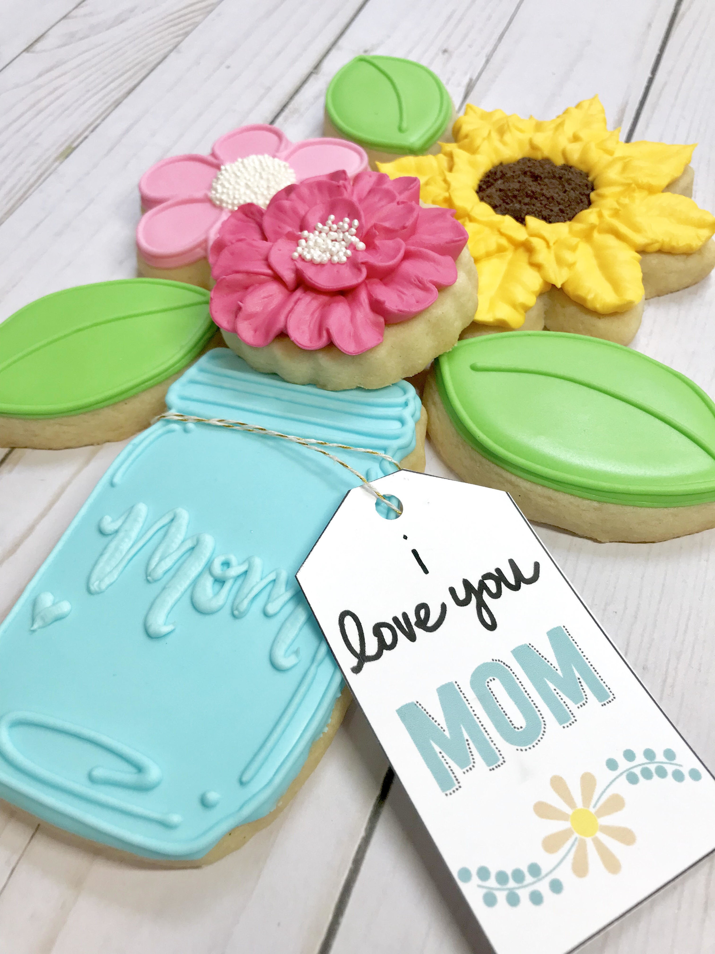 mother's day cookie bouquet