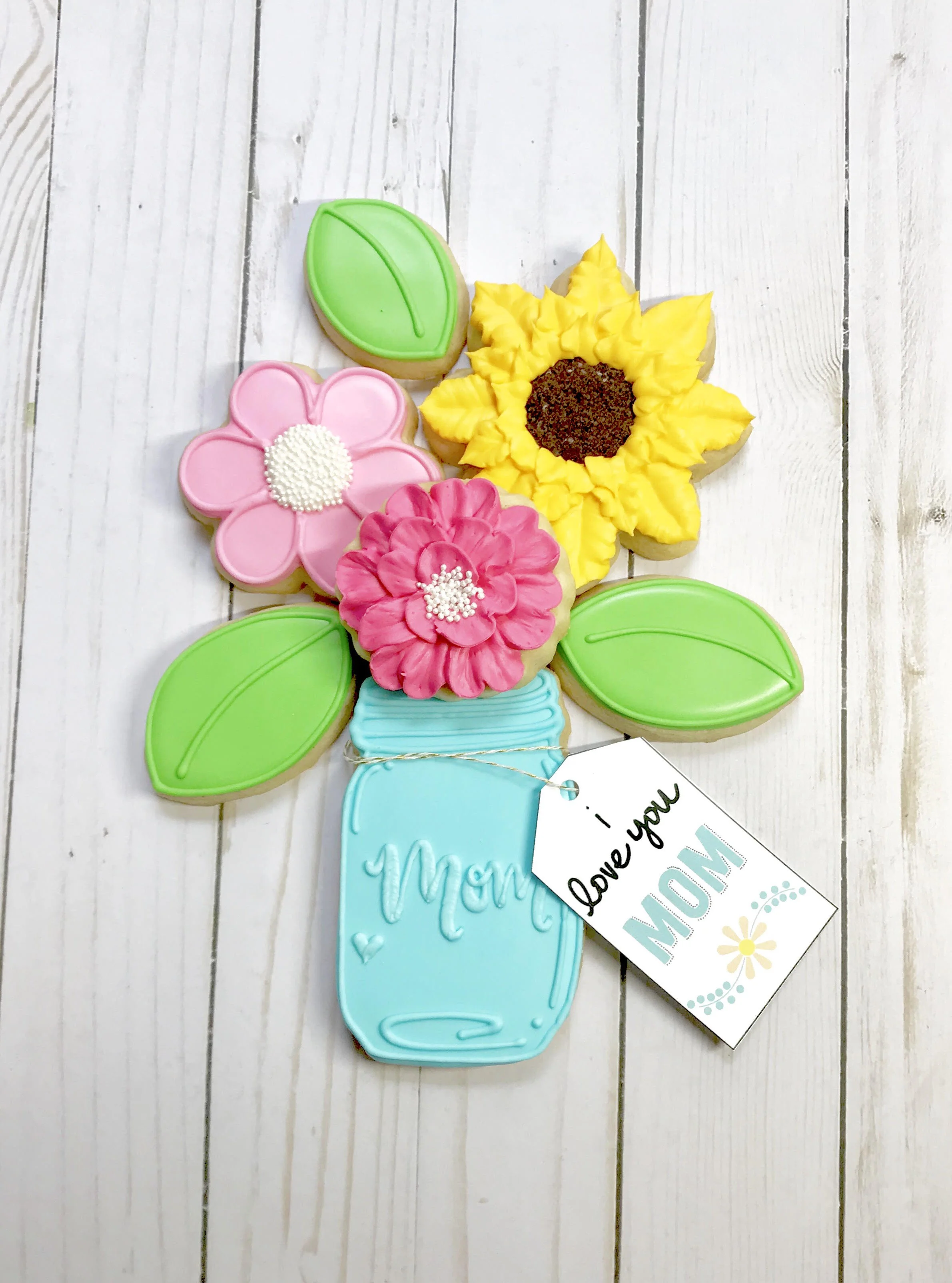 mother's day cookie bouquet