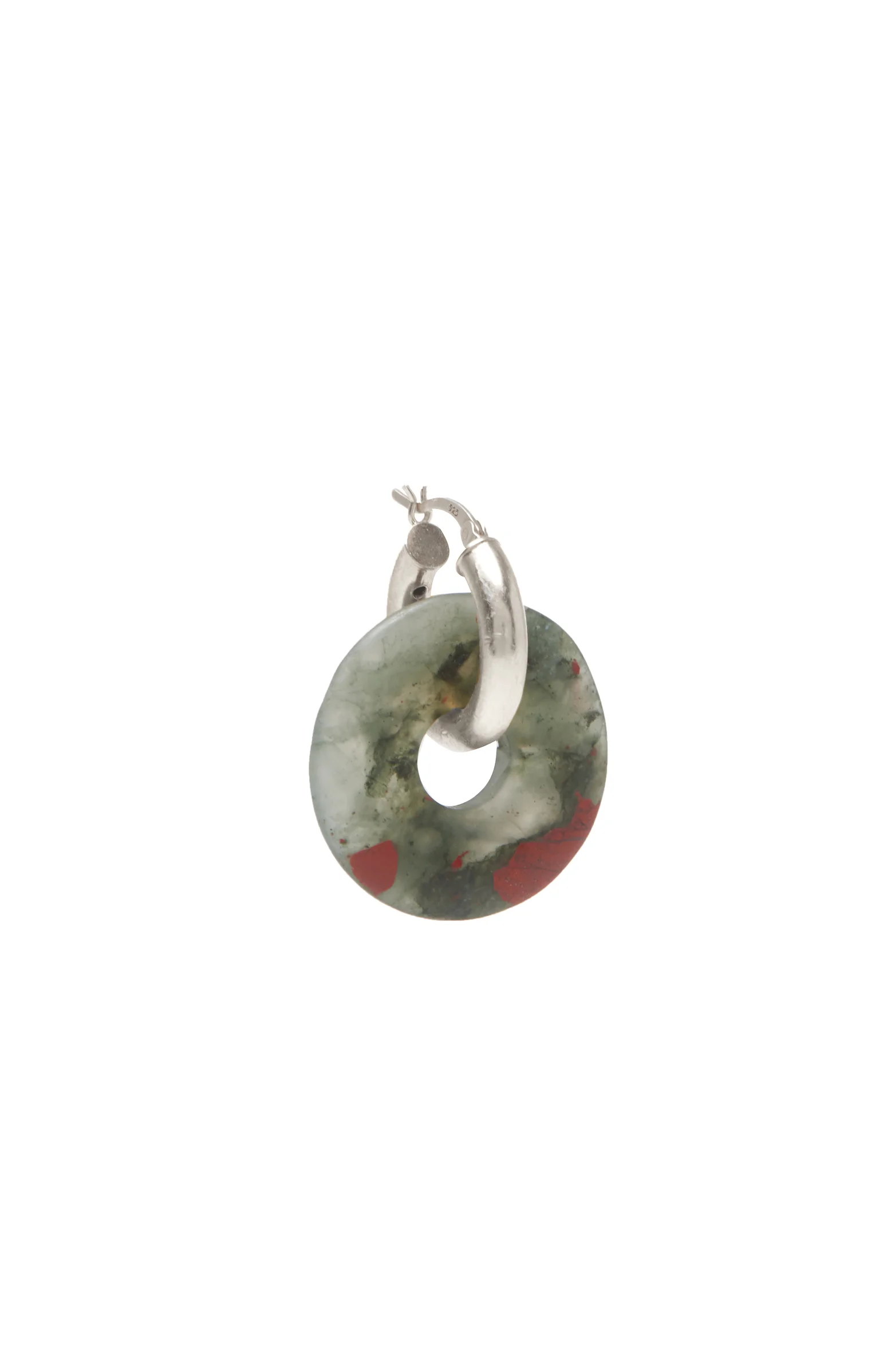 SVNR_Lifesaver Medium Hoop in Silver Brecciated Jasper $110.jpg