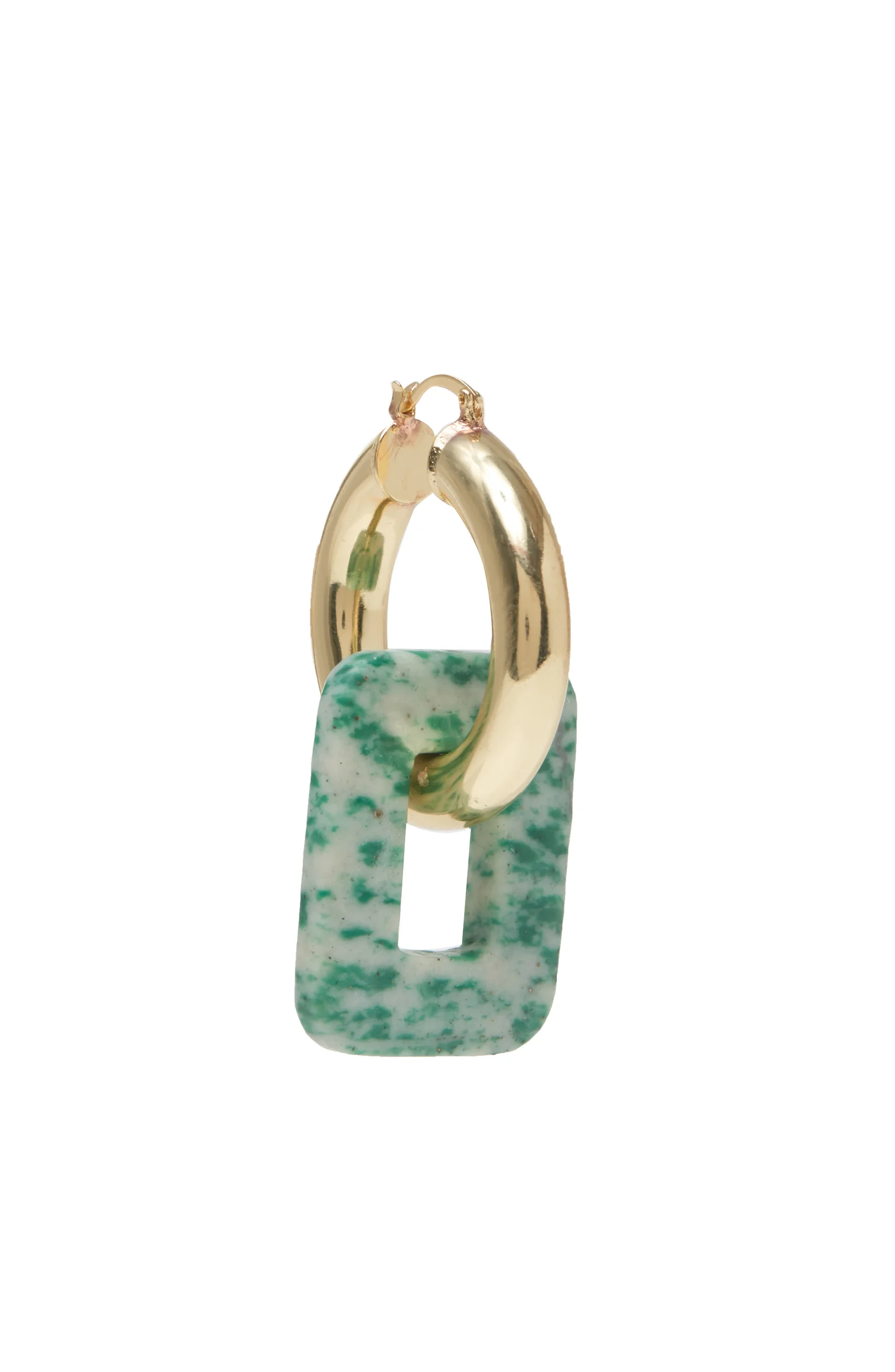 Pi Max Hoop in Moss Agate 