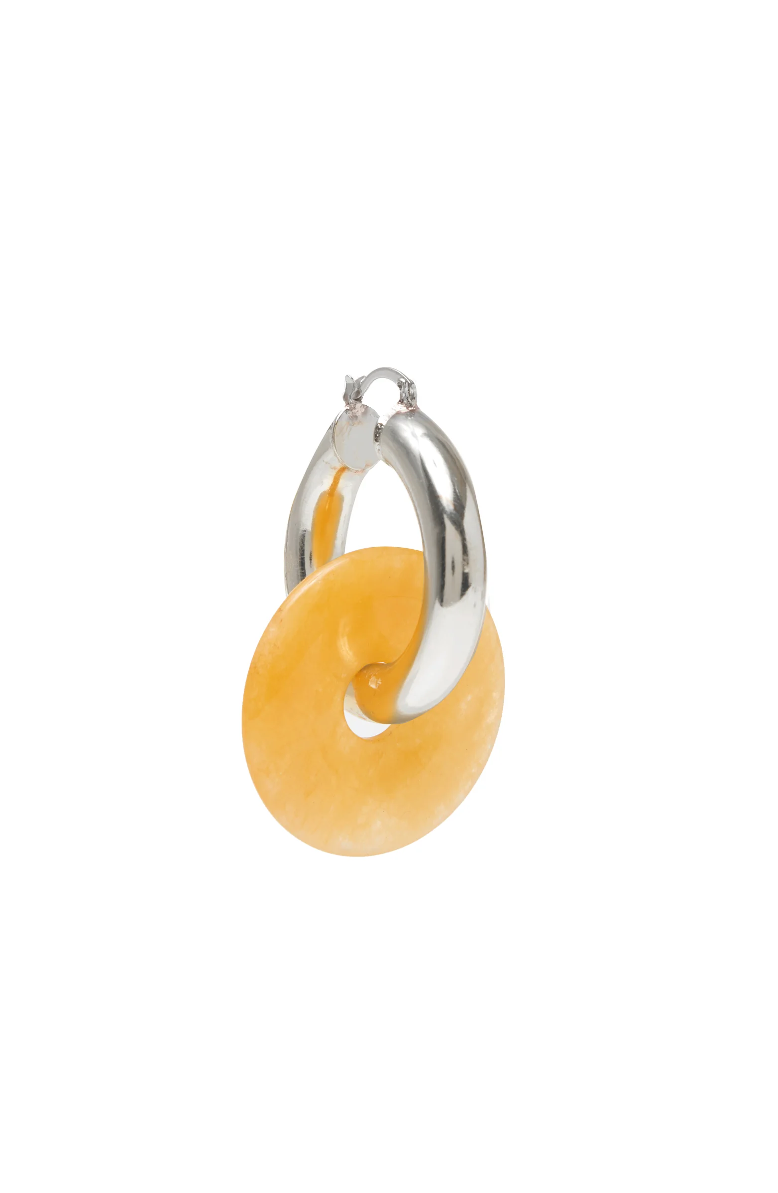 SVNR_Lifesaver Large Hoop in Silver Yellow Quartz $135.jpg