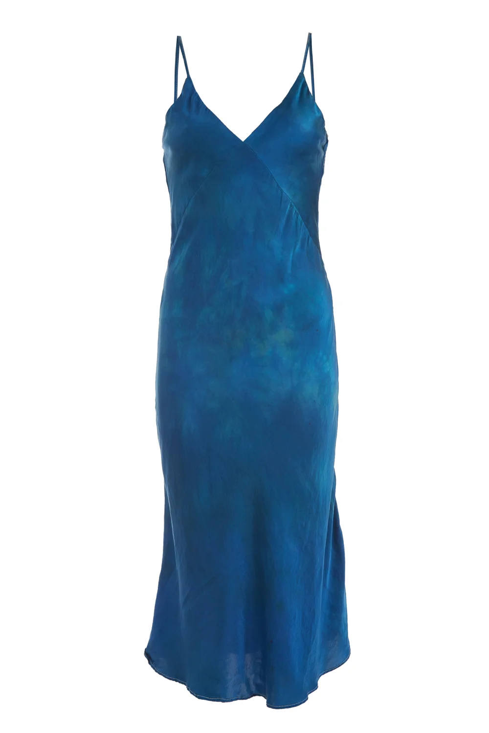 knee length dresses for ladies Olive Lace Trim Slip Midi Dress – Rare London main image 1