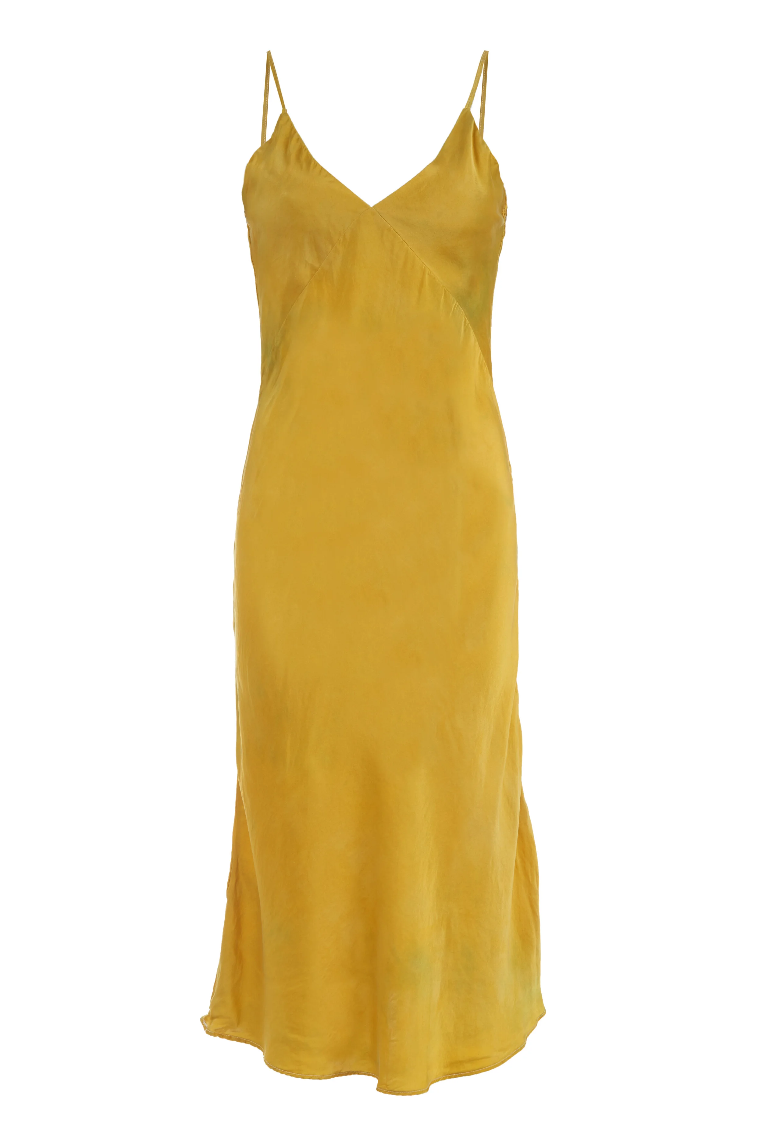 VEE MIDI SLIP DRESS