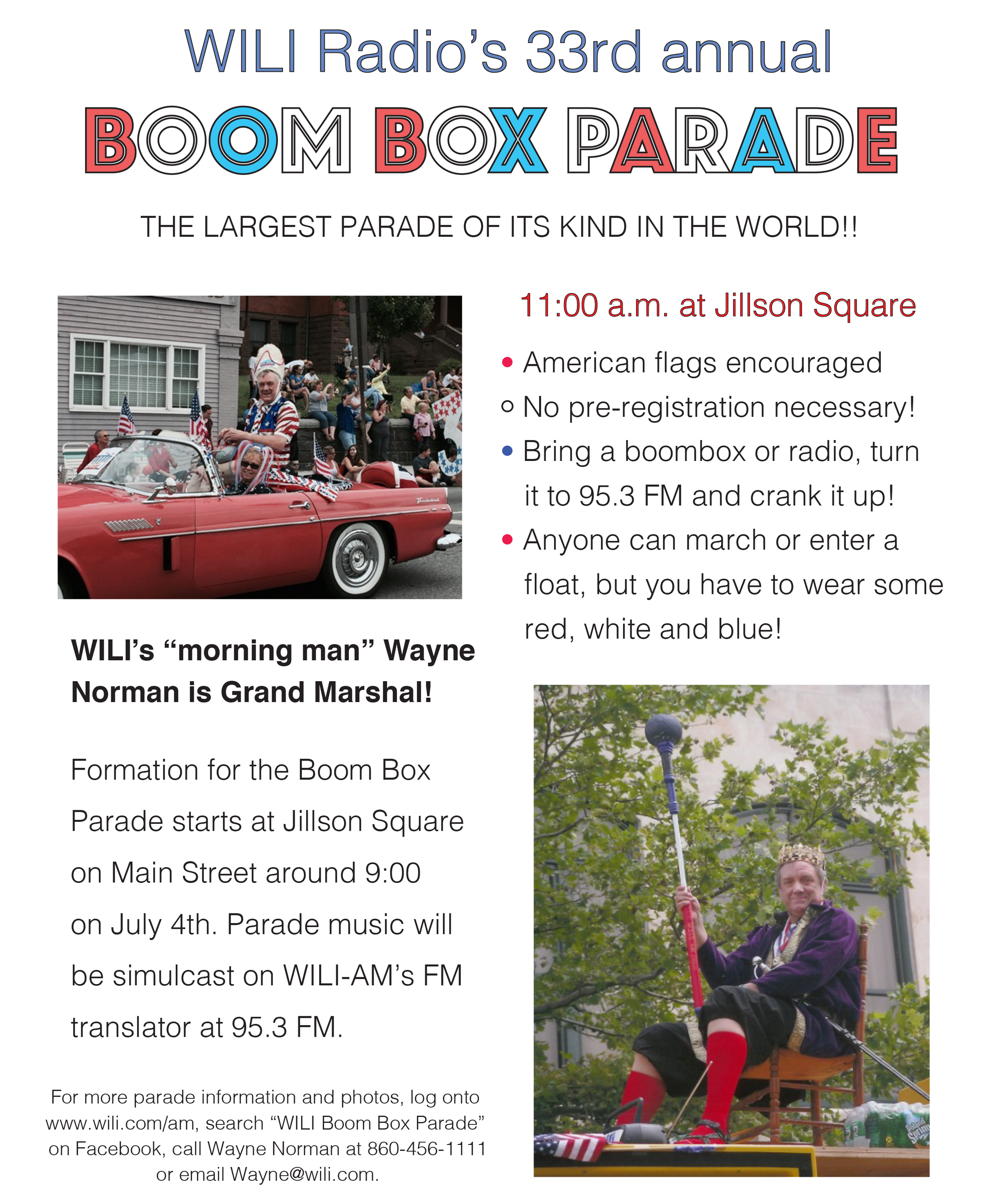 Boom Box Parade Flier