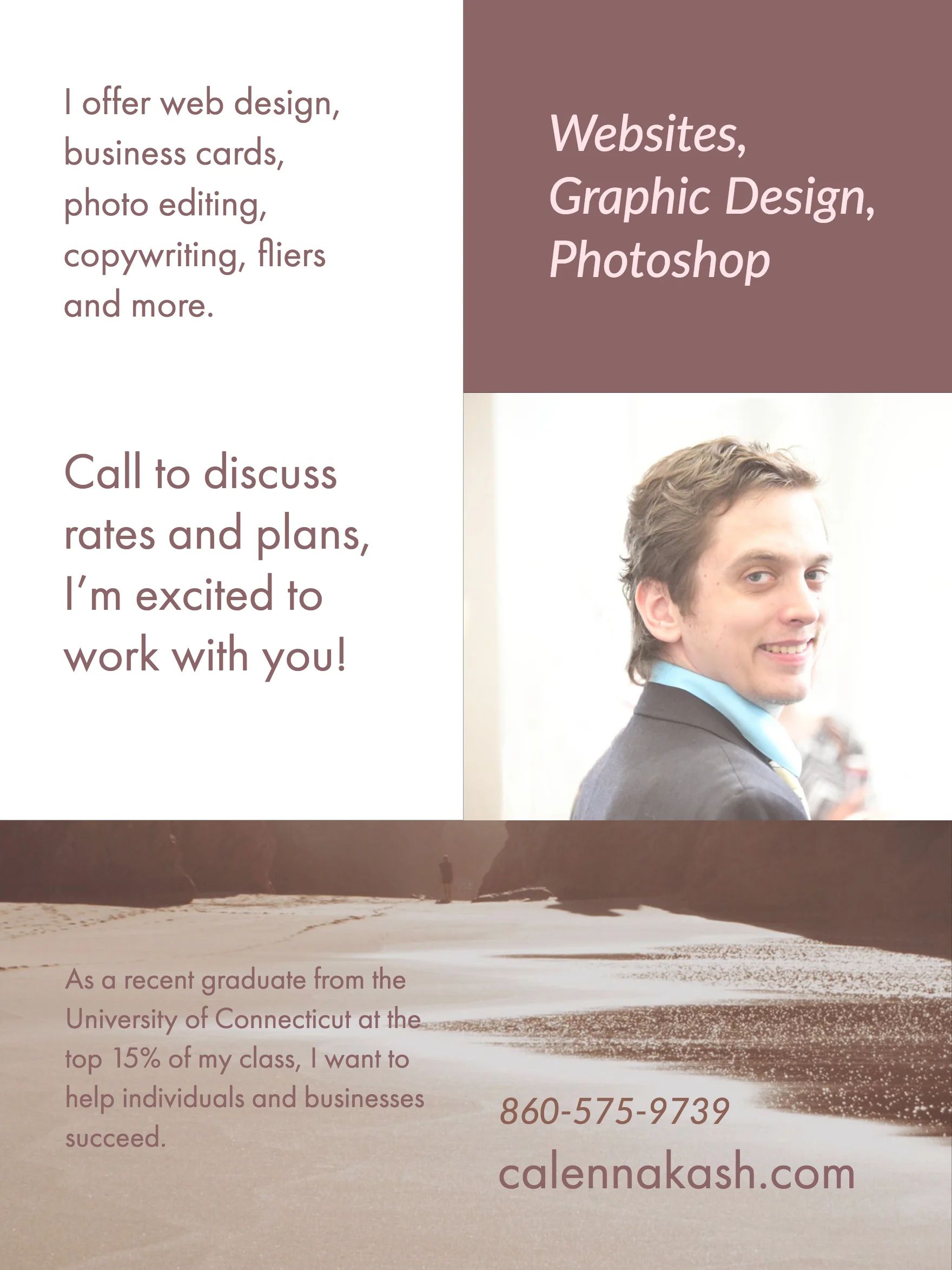 Flier and business card produced