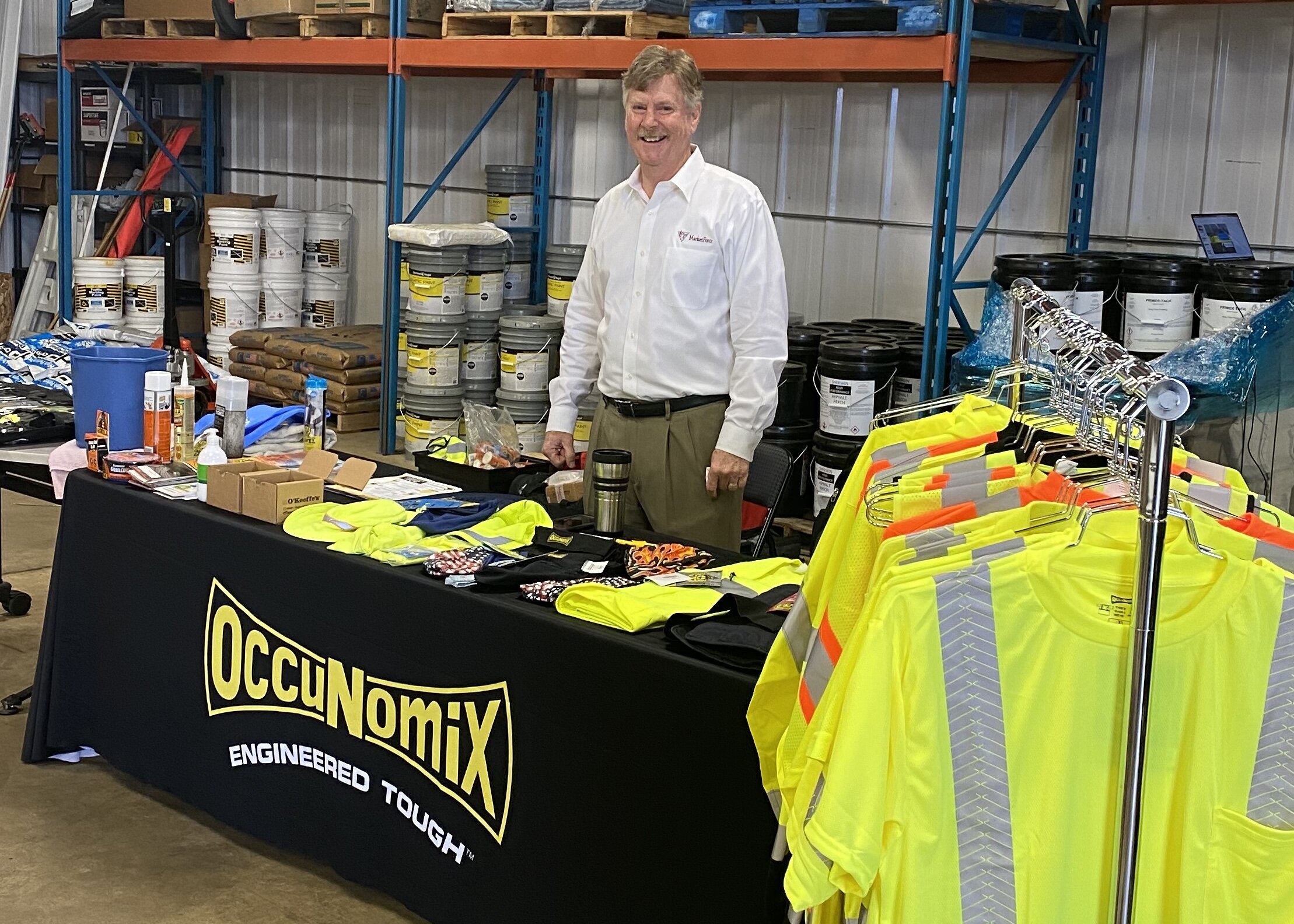 Bill Schultz at Wisconsin distributor's open house, April 2021