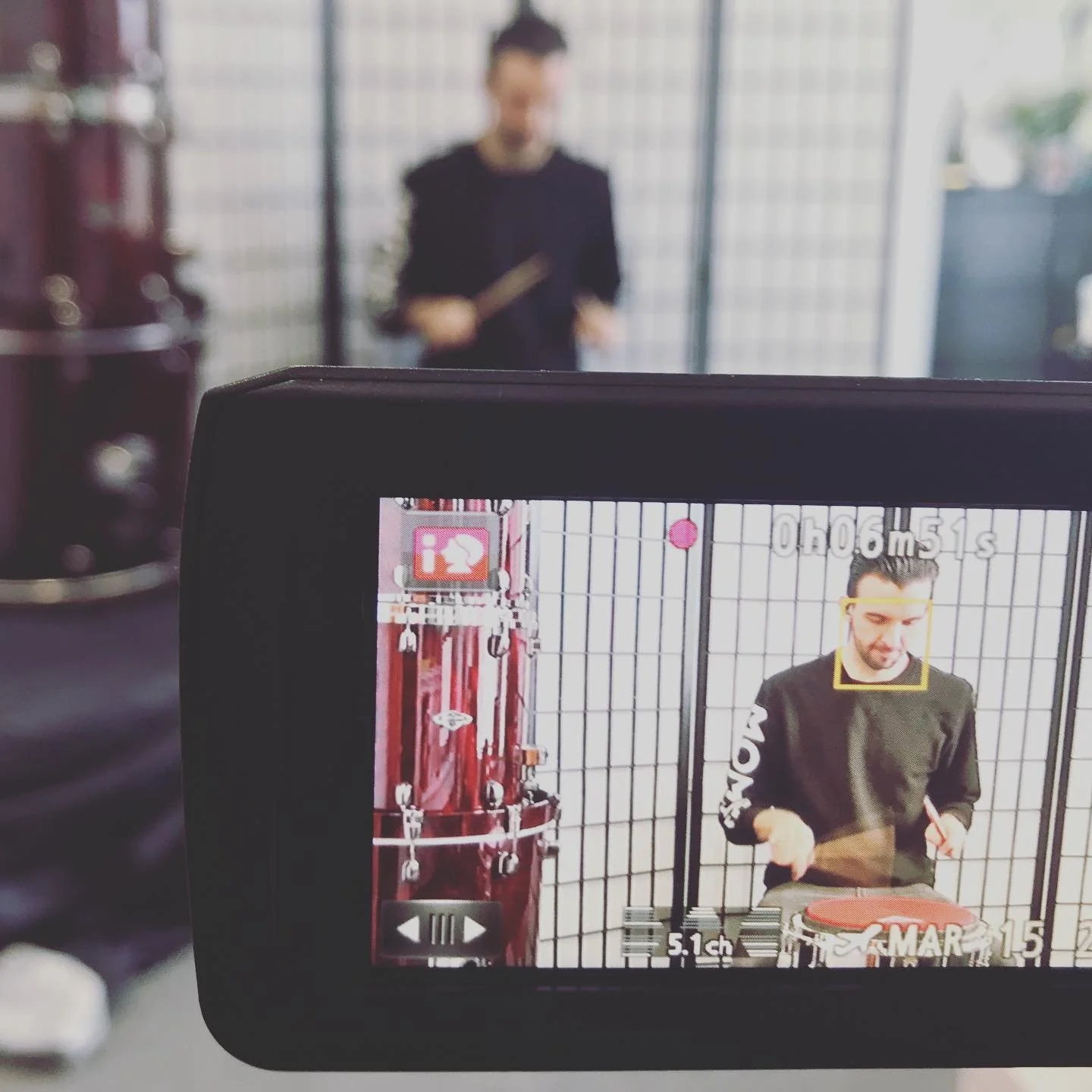 Shooting instructional videos for drummers! #musiclessons #drums  #fun @musicnation.la
