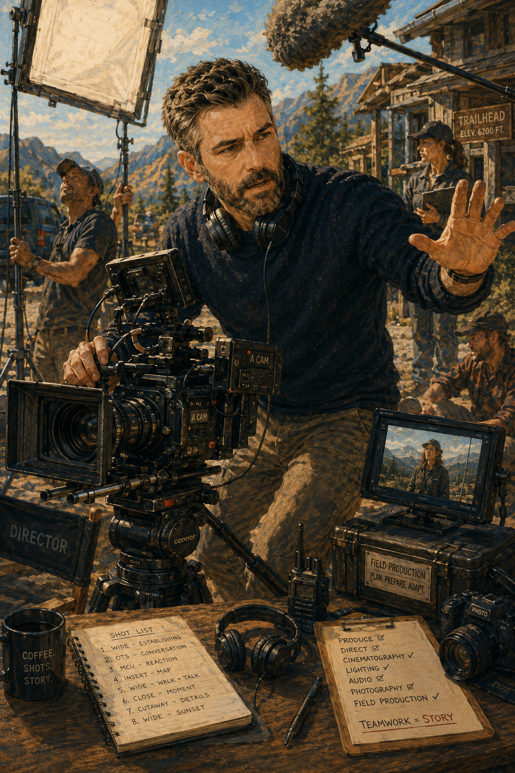 Illustration depicting production