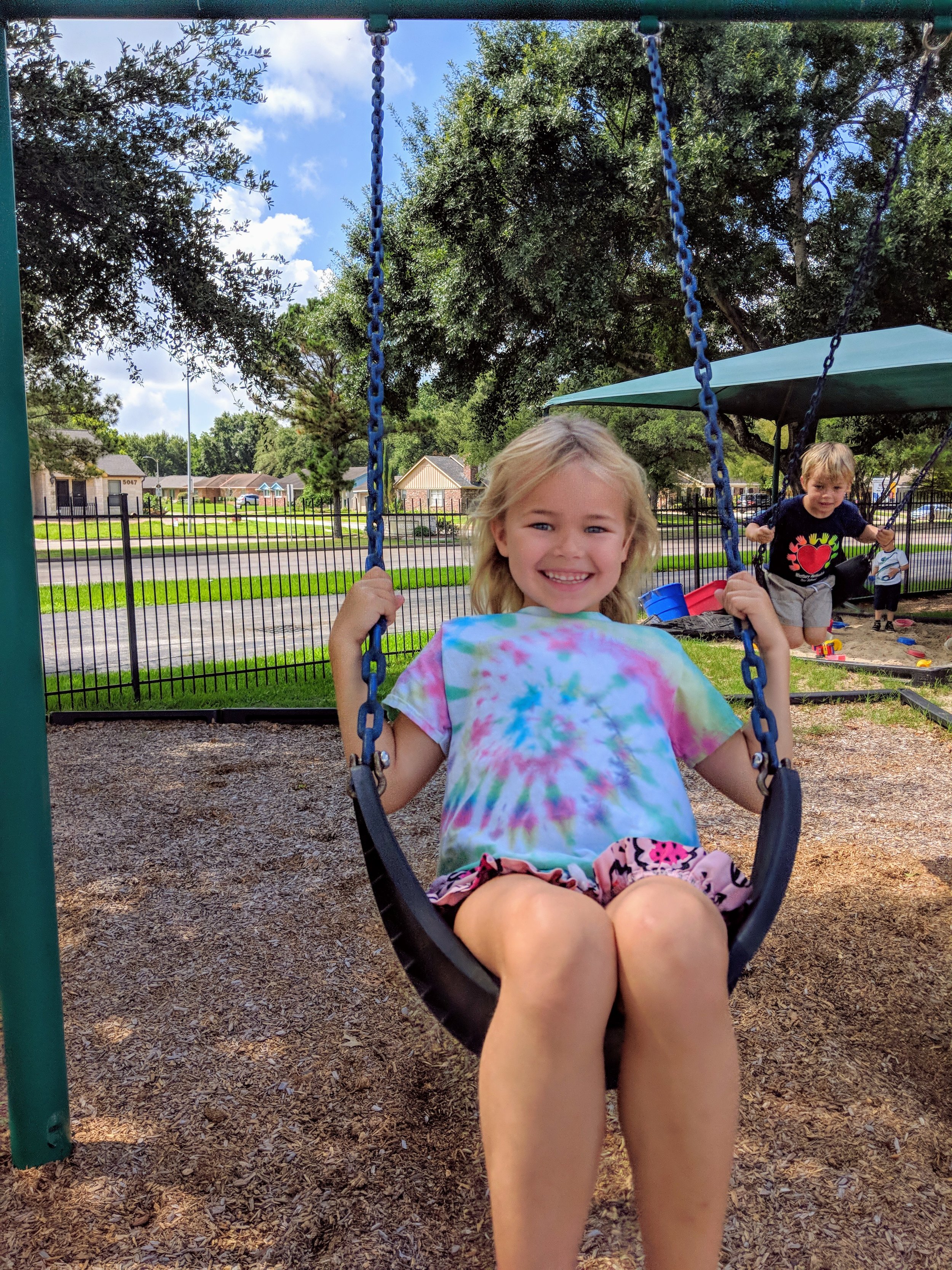 Swings on Preschool playground