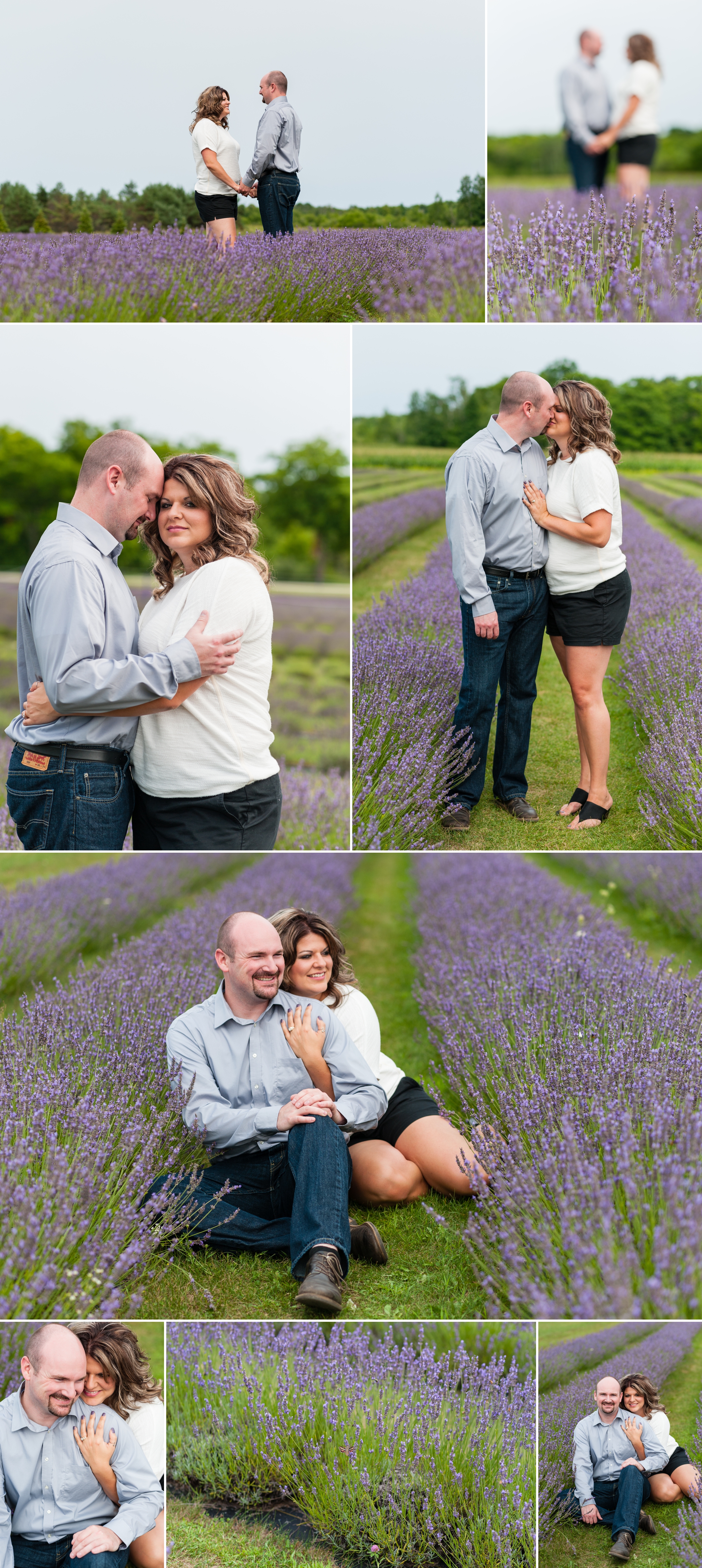 Best Wisconsin Wedding Photography Fragrant Isle Lavender Farm Engagement Photoshoot