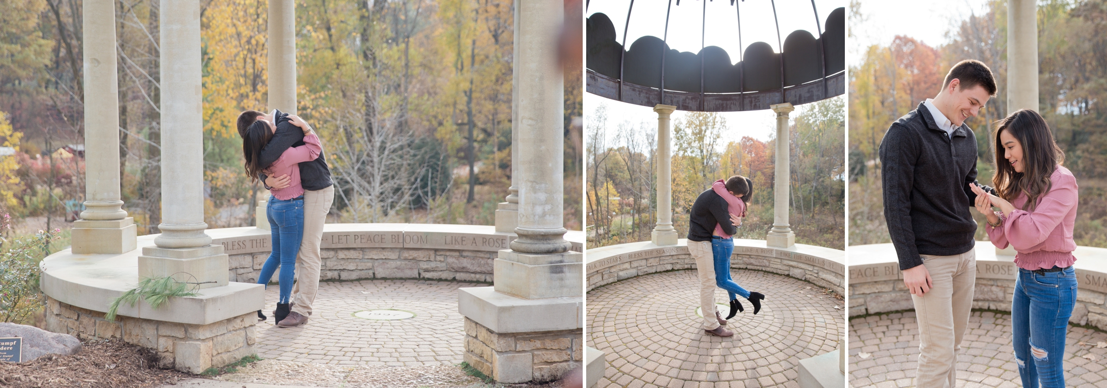 Wisconsin wedding photographer, Green Bay Botanical Gardens Proposal, Engagement Photos