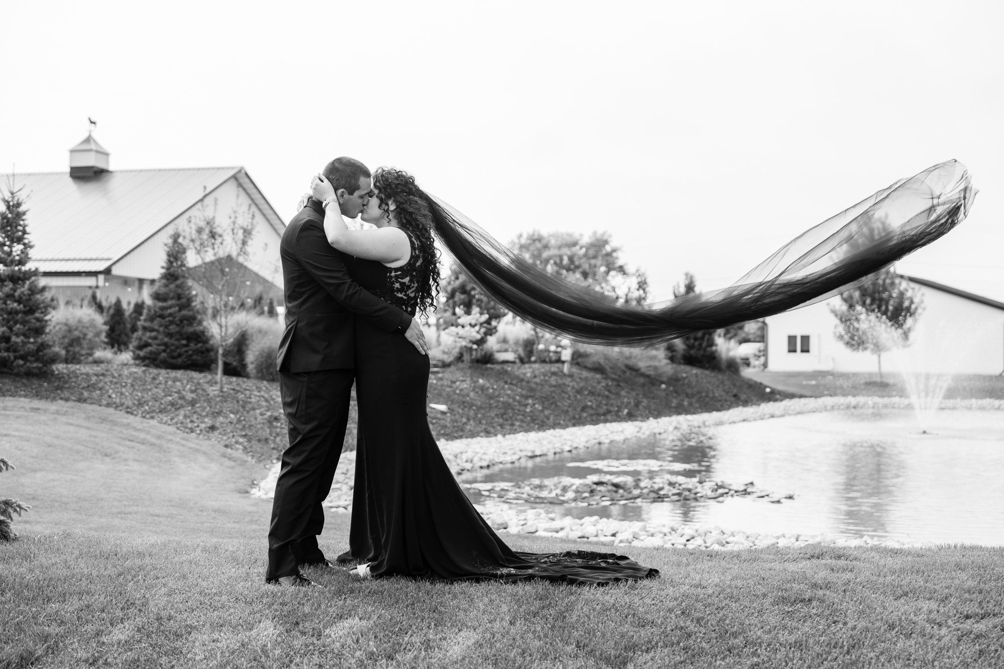 Amanda + Corey | moody sneak peek from their Friday the 13th wedding day🖤

@amanda.lyn.913 
Bride dress |@tiffanisbridalofappleton 
Bridesmaid dresses | @azazieofficial 
Catering | @chefusion_loungegb 
DJ | @exceptionaldjco 
Rings | @audejewelers 
D